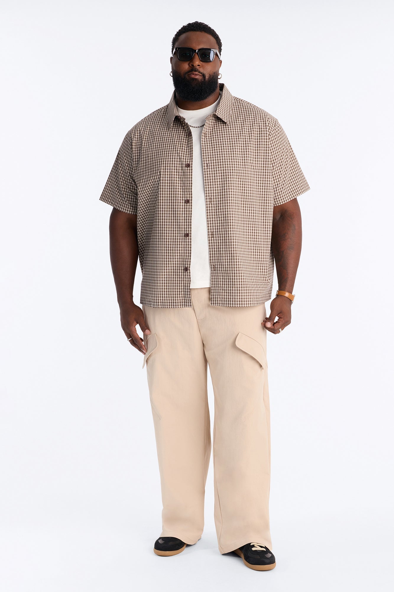 Cargo Wide Leg Tech Pant - Taupe image 1