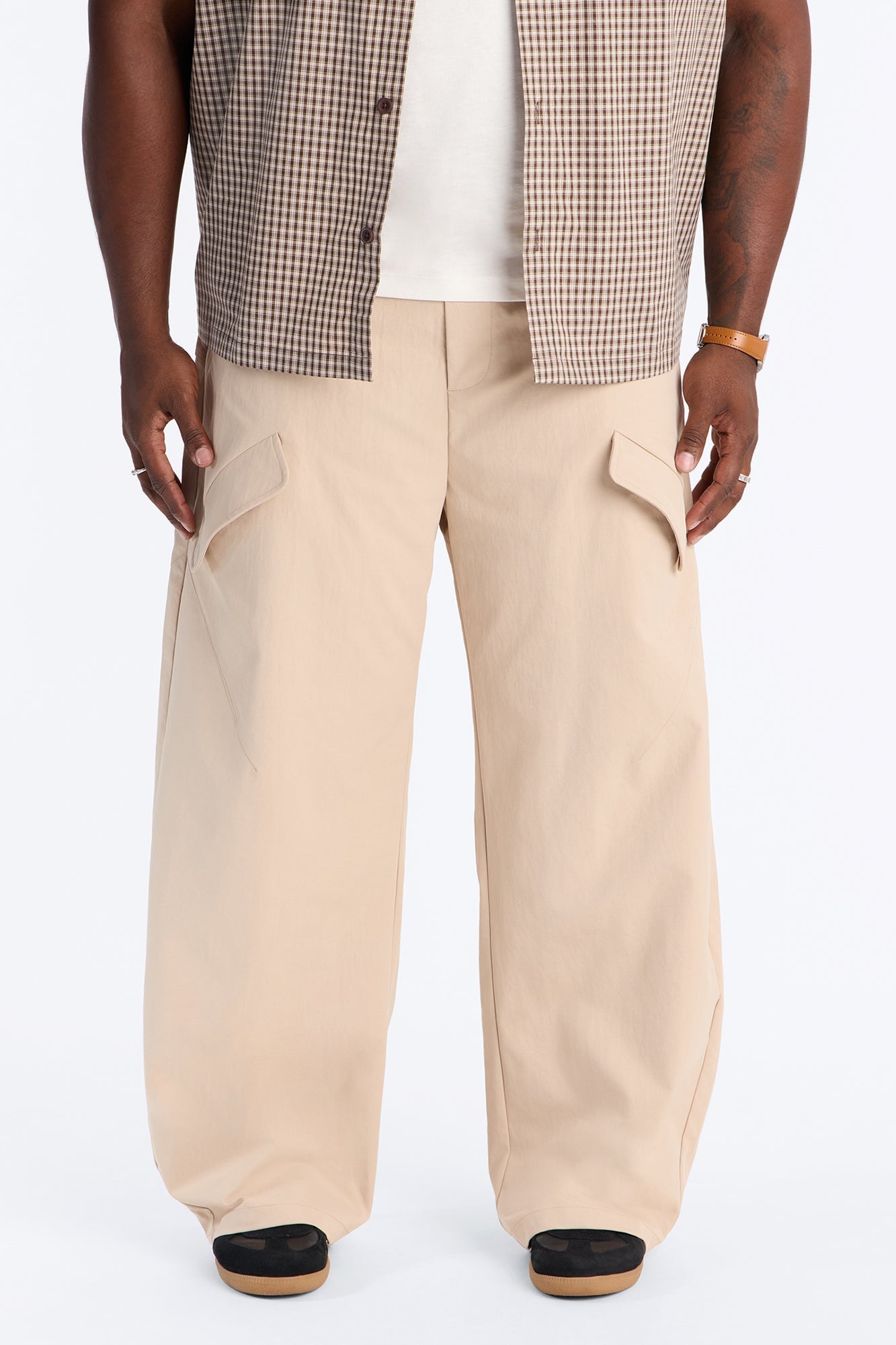 Cargo Wide Leg Tech Pant - Taupe image 2