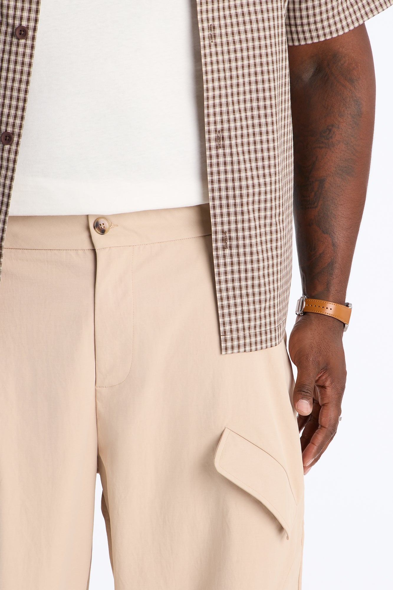 Cargo Wide Leg Tech Pant - Taupe image 4