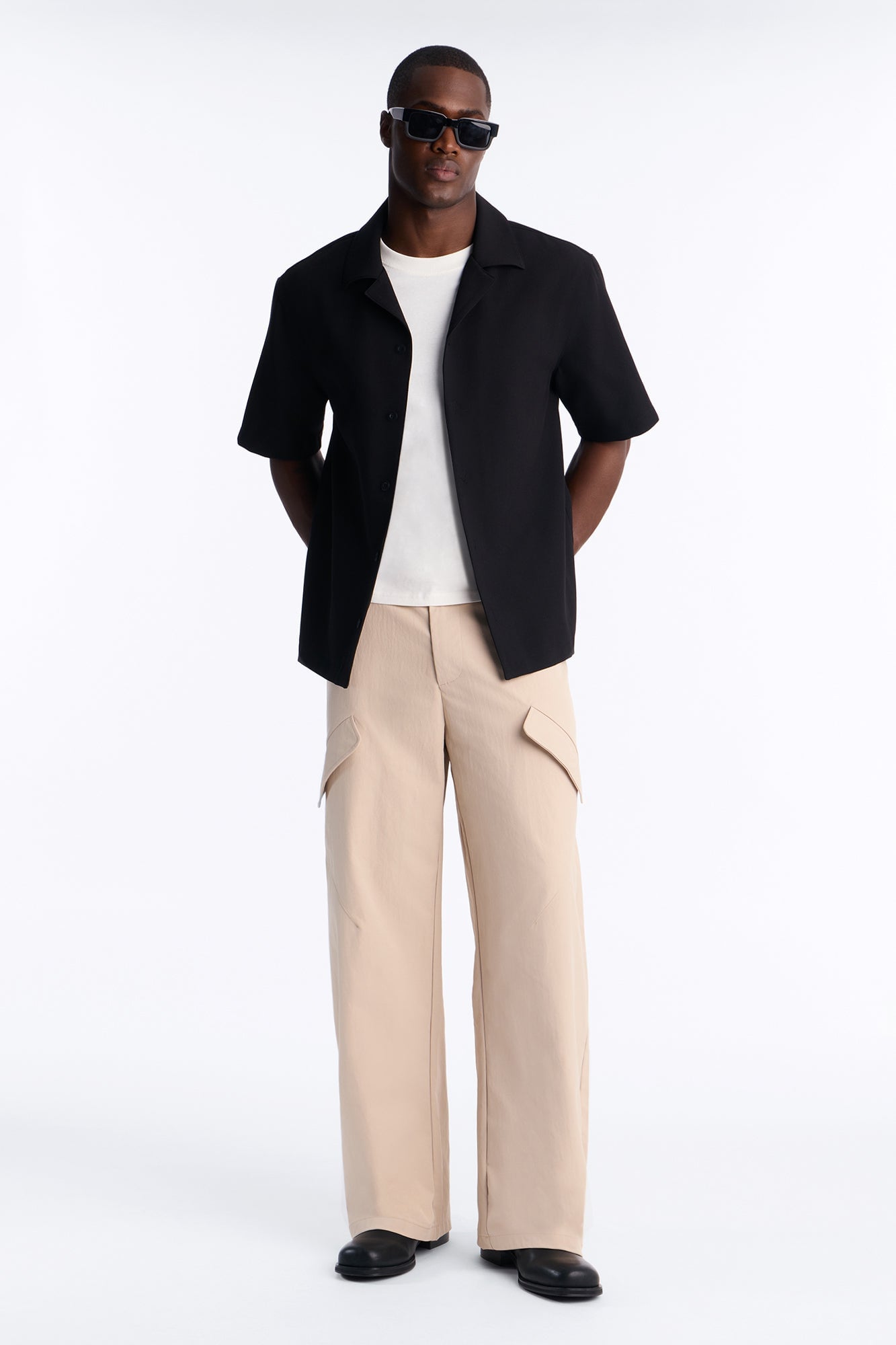 Cargo Wide Leg Tech Pant - Taupe image 5