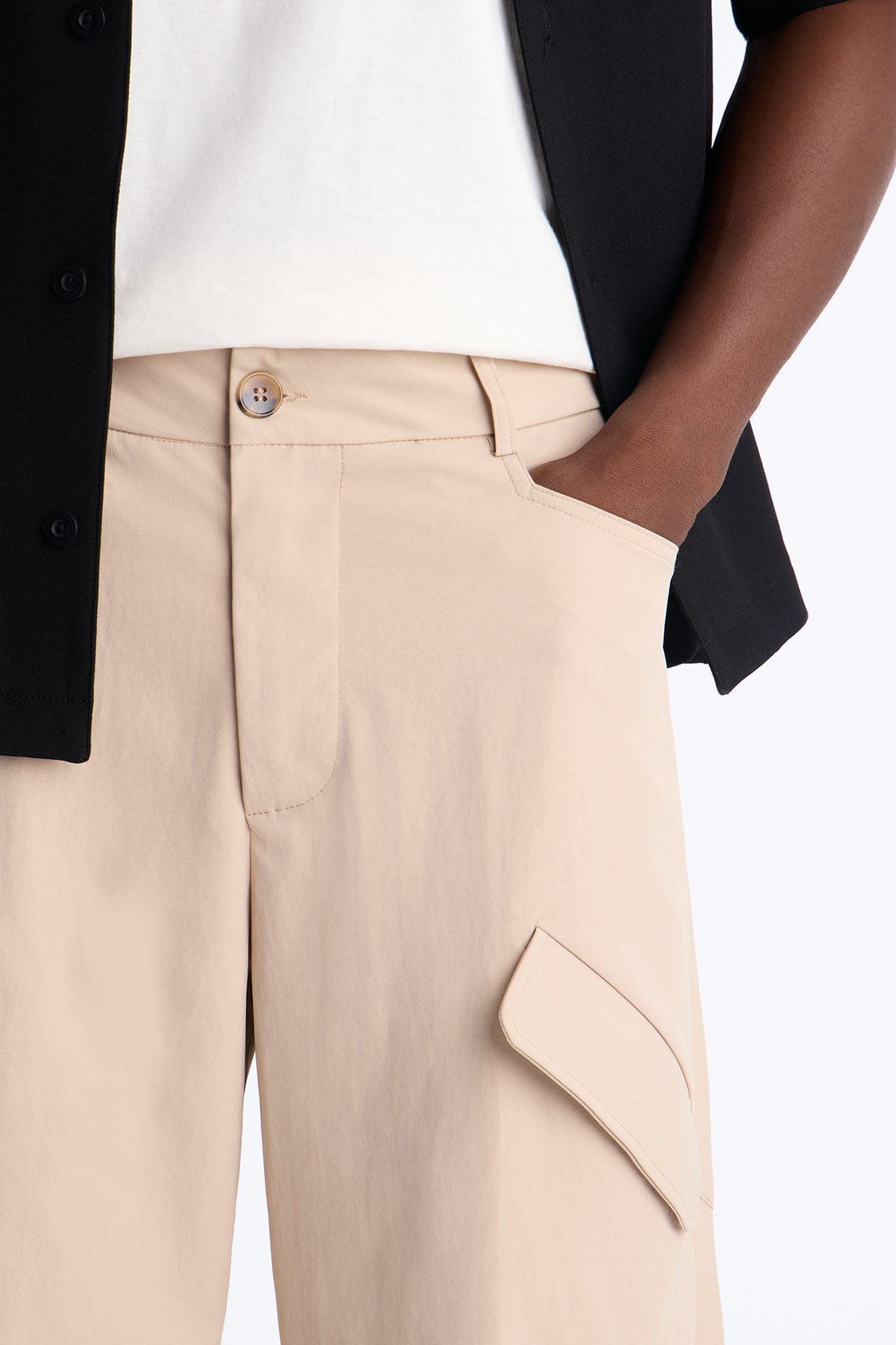 Cargo Wide Leg Tech Pant - Taupe image 7
