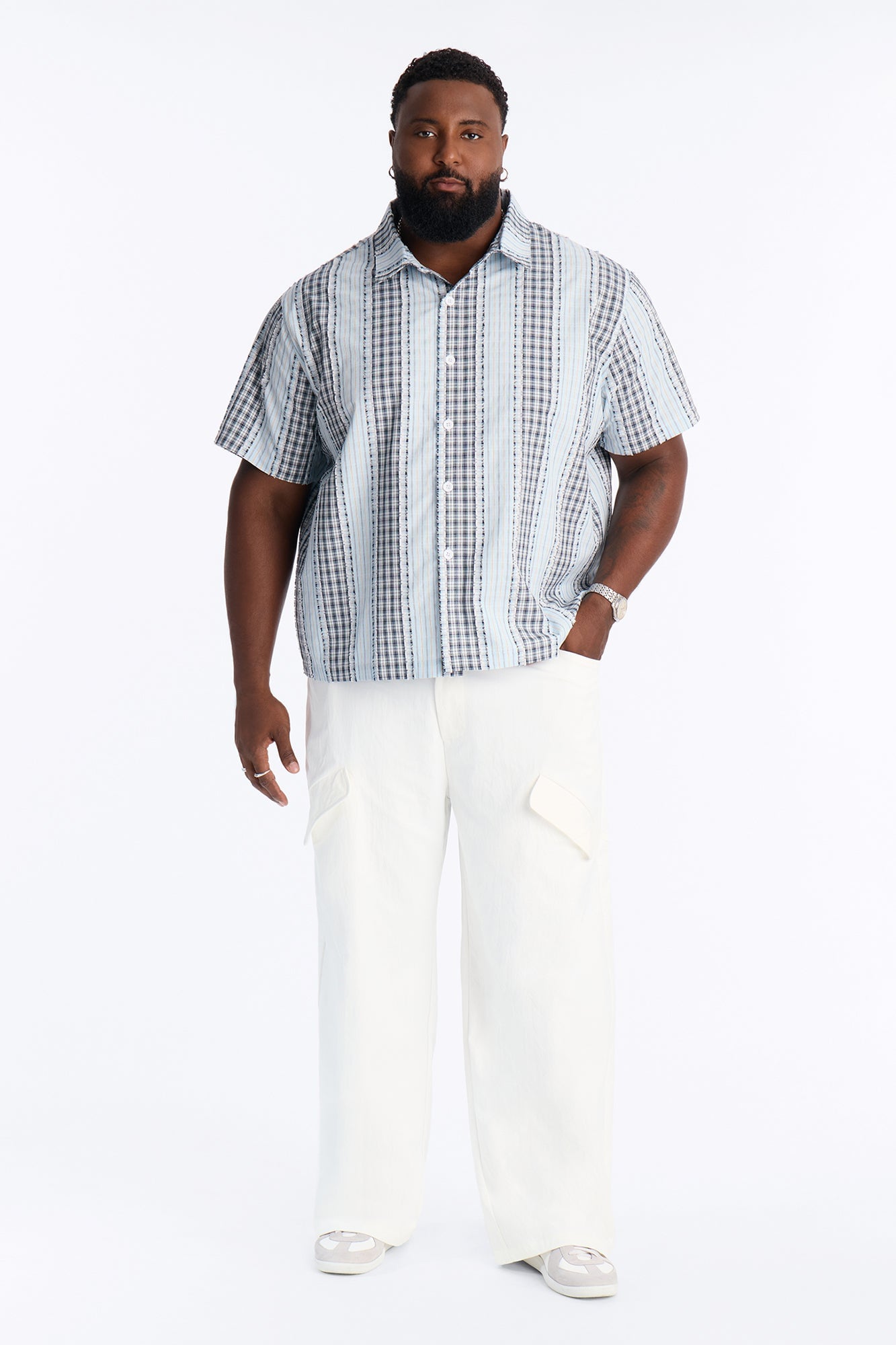 Cargo Wide Leg Tech Pant - White image 2
