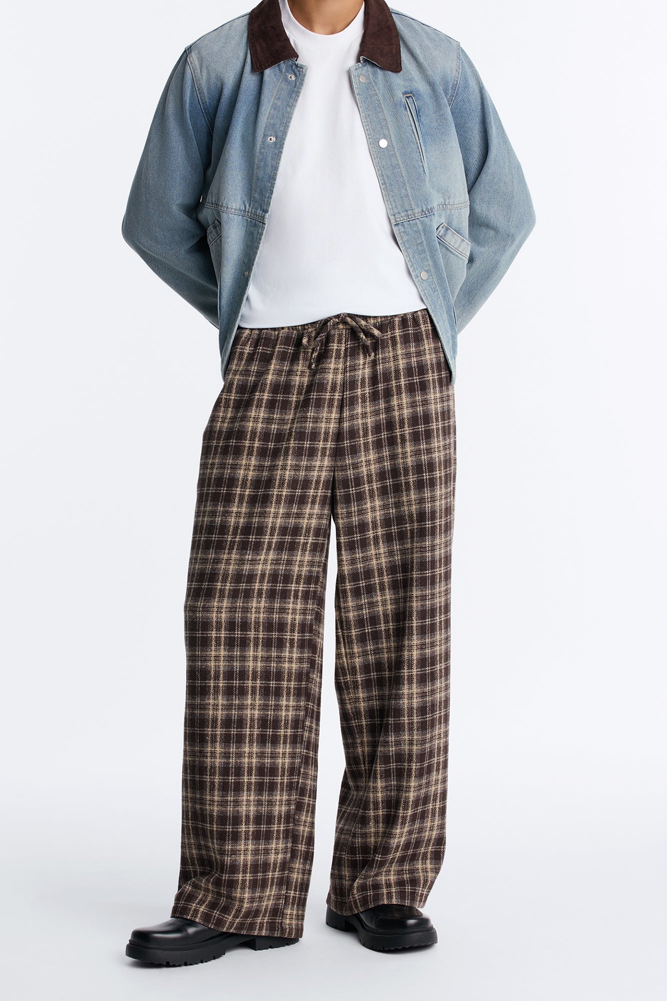 Lazy Plaid Baggy Pant - Brown/combo image 6