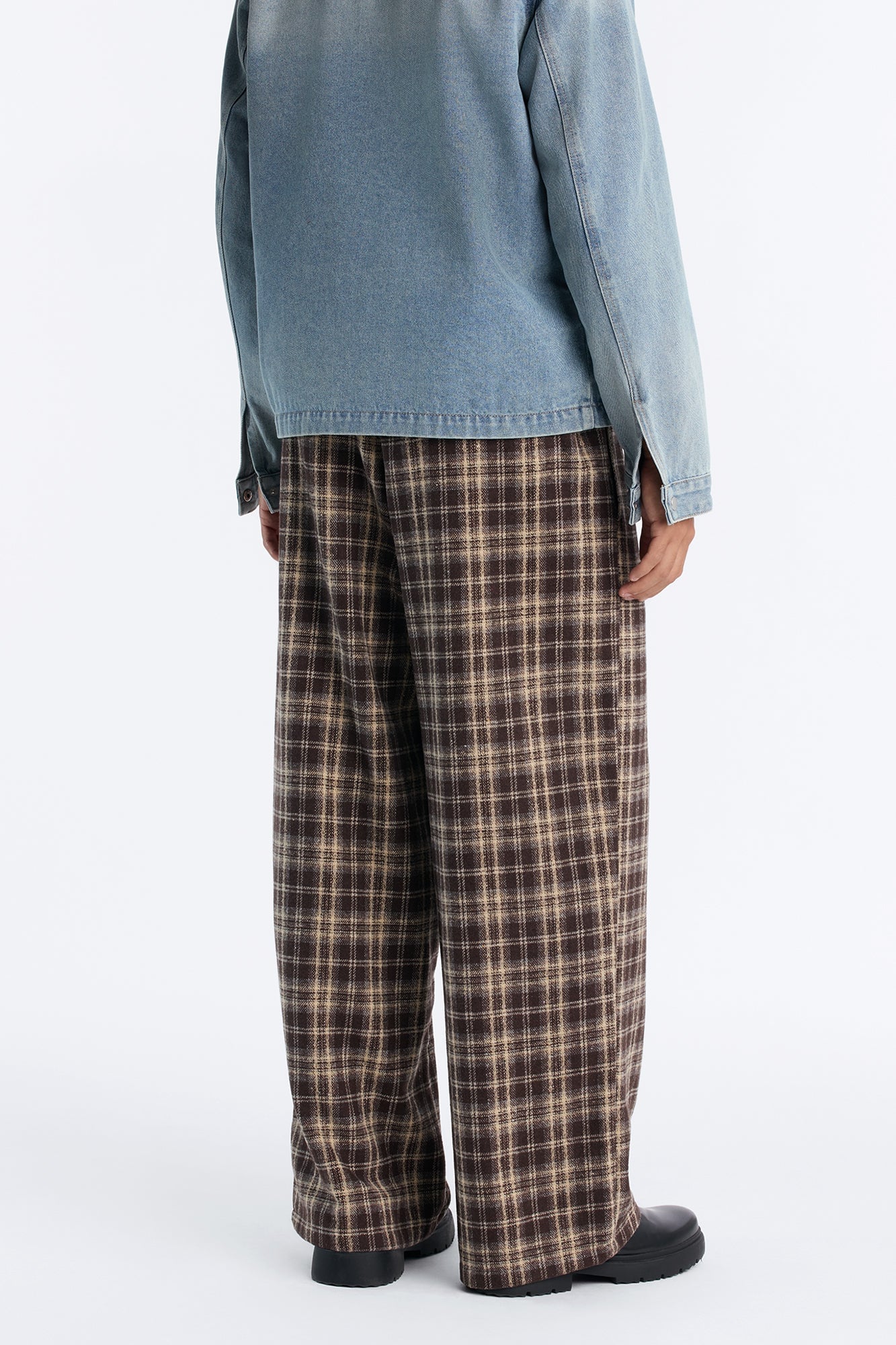 Lazy Plaid Baggy Pant - Brown/combo image 8