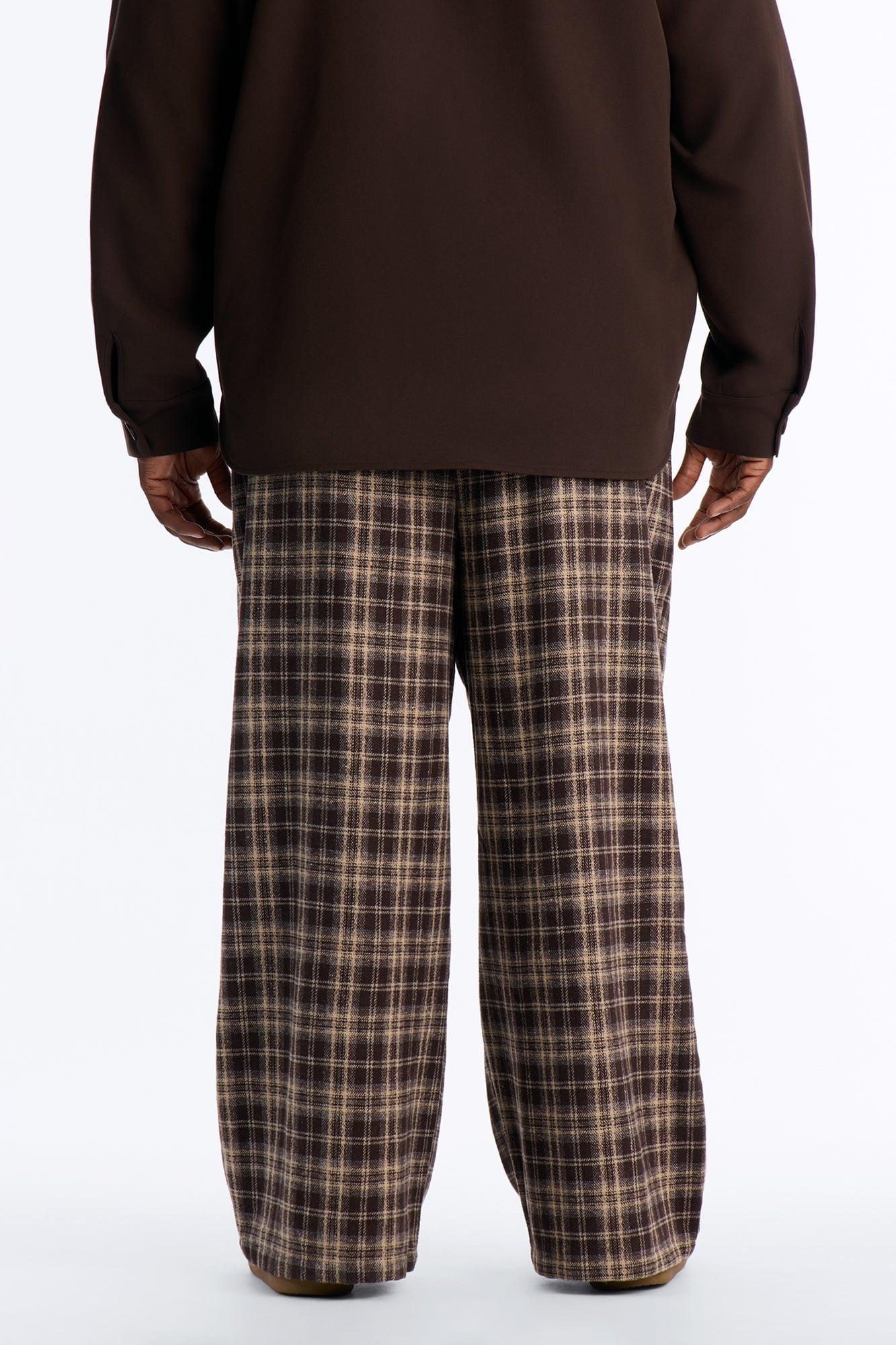 Lazy Plaid Baggy Pant - Brown/combo image 4