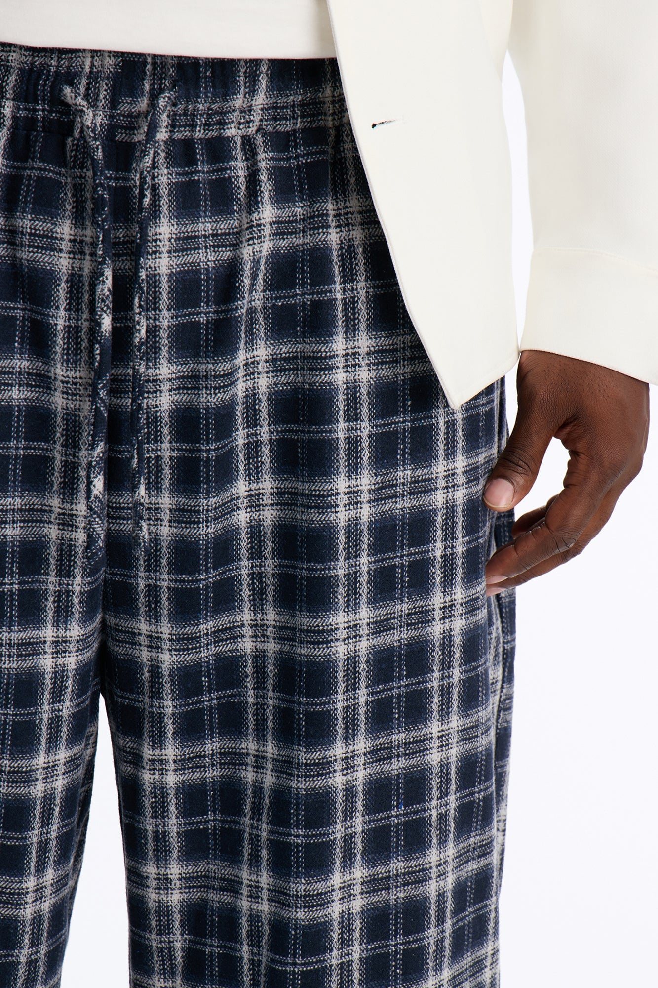 Lazy Plaid Baggy Pant - Navy/combo image 3