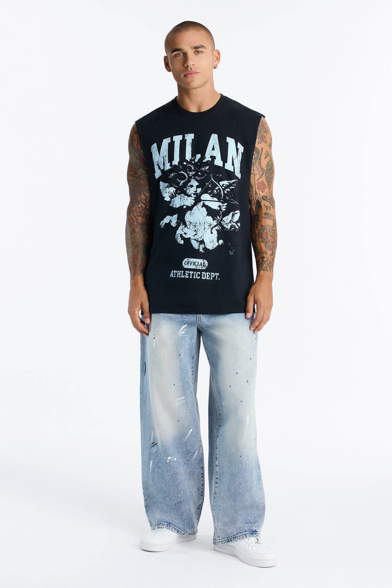Gallery Distressed Baggy Jean - Medium Wash image 5