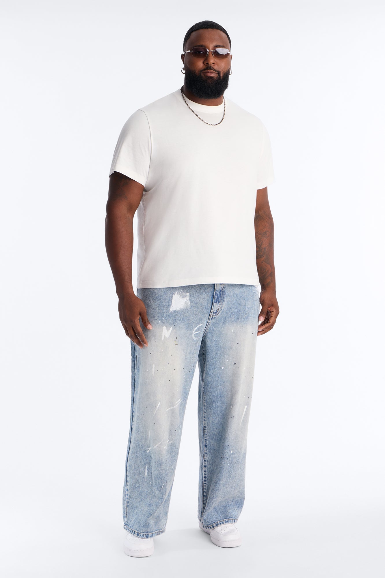 Gallery Distressed Baggy Jean - Medium Wash image 2