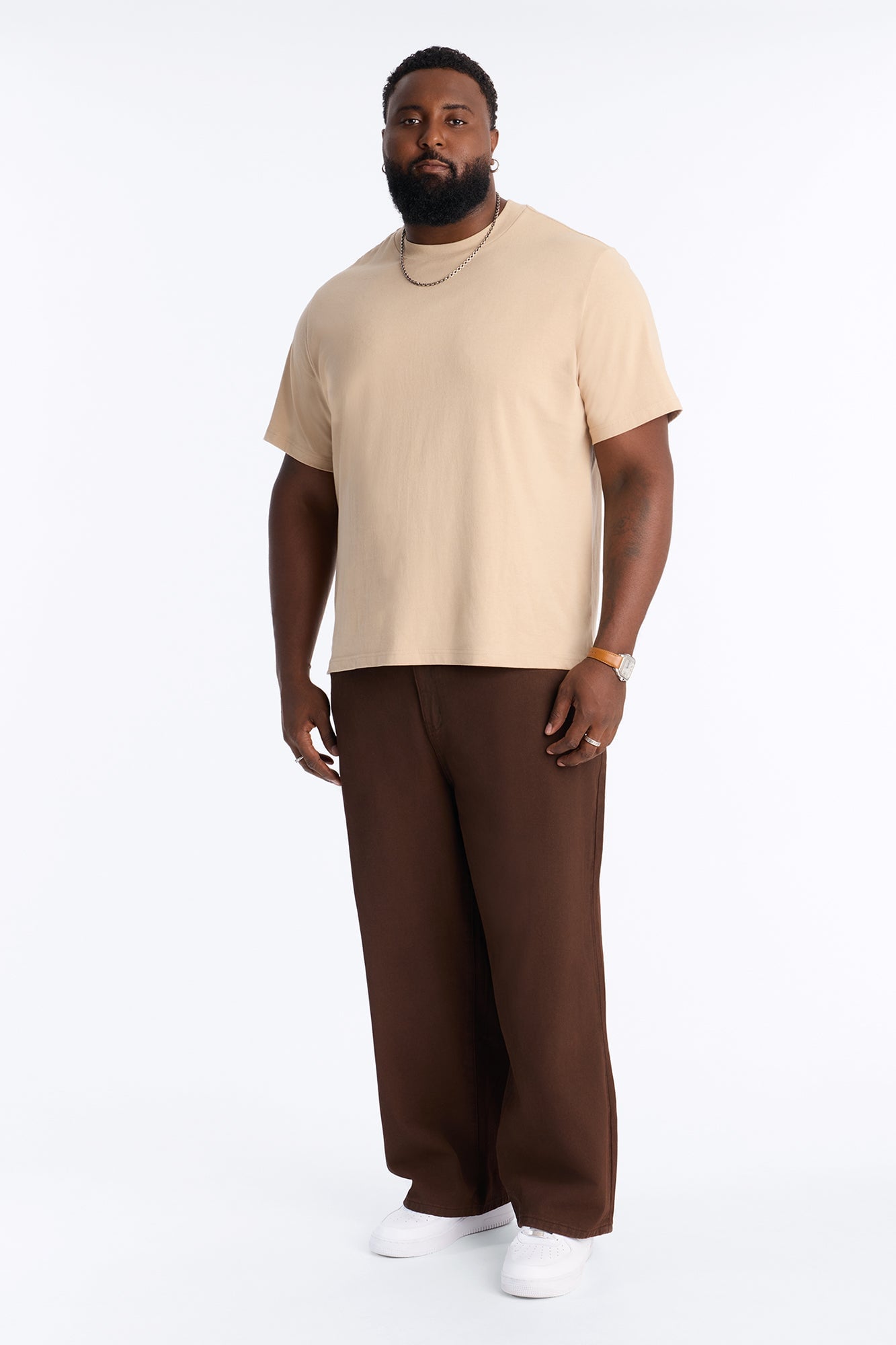 Overland Waxed Baggy Jean - Brown image 2