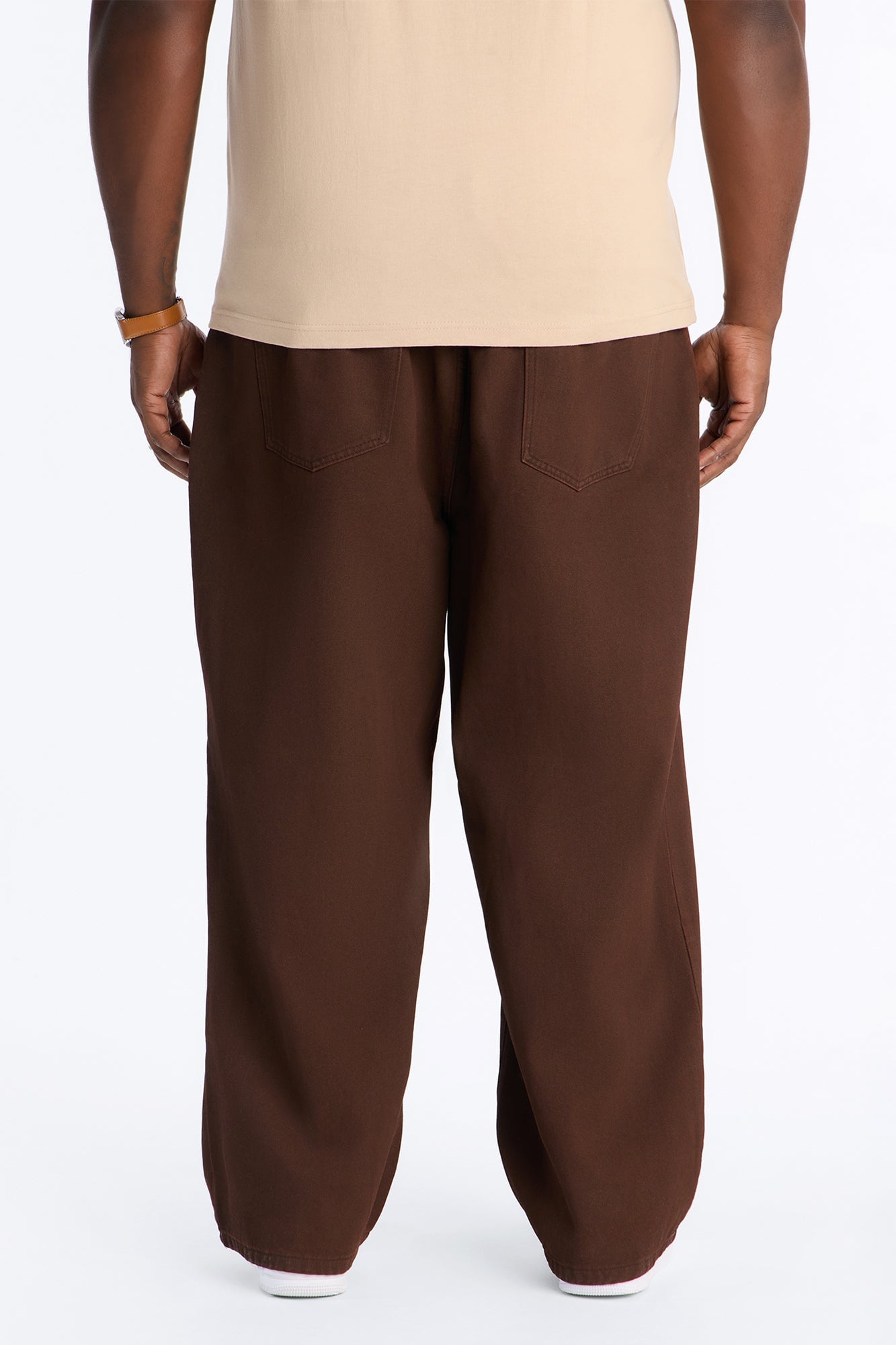 Overland Waxed Baggy Jean - Brown image 3