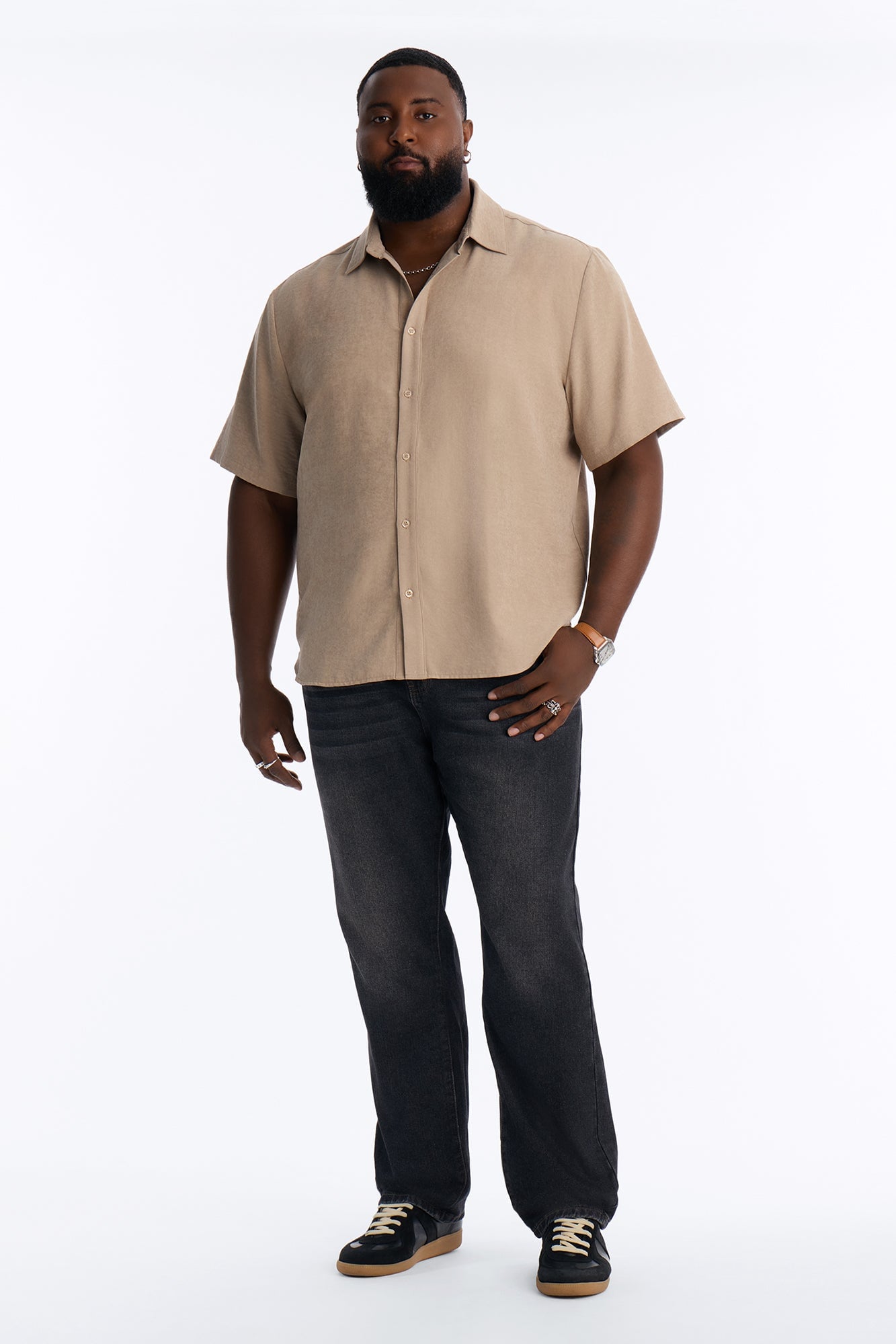 Gotham Night Straight Leg Jean - Black Wash image 1