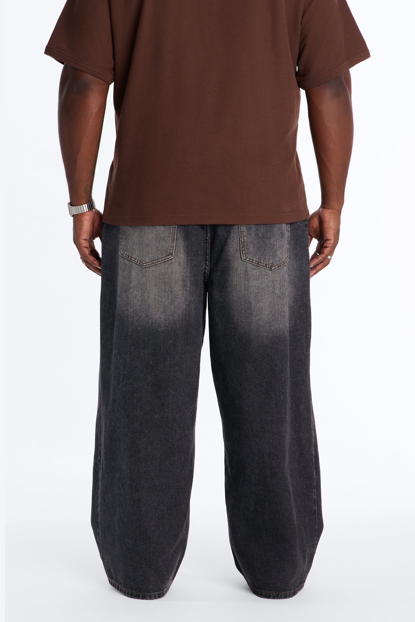 Smoke Vapor Baggy Jean - Dark Wash image 4