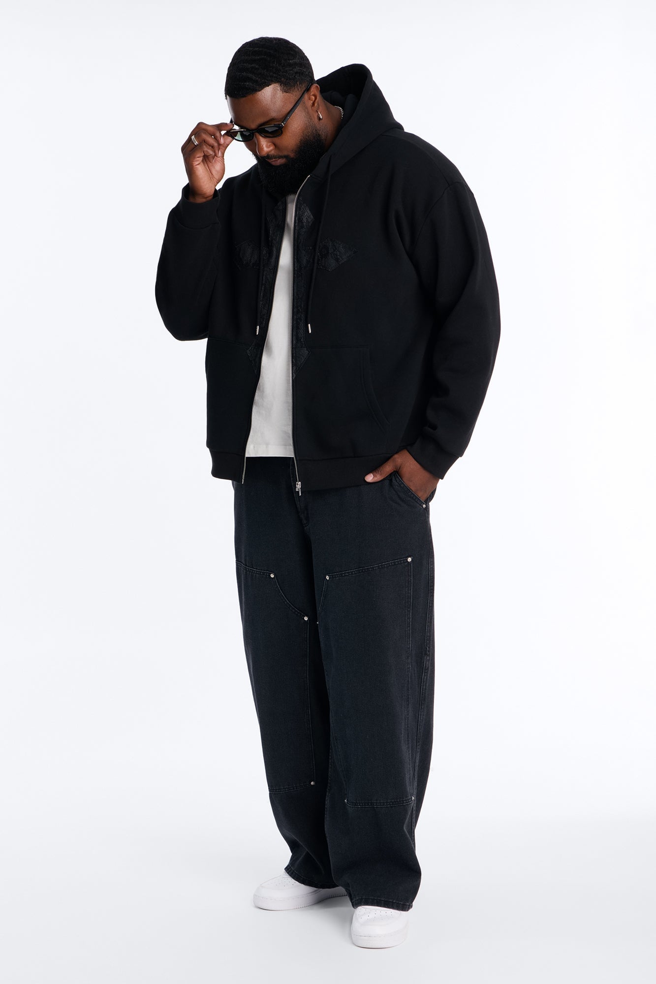 Anvil Double Knee Baggy Jean - Black image 2