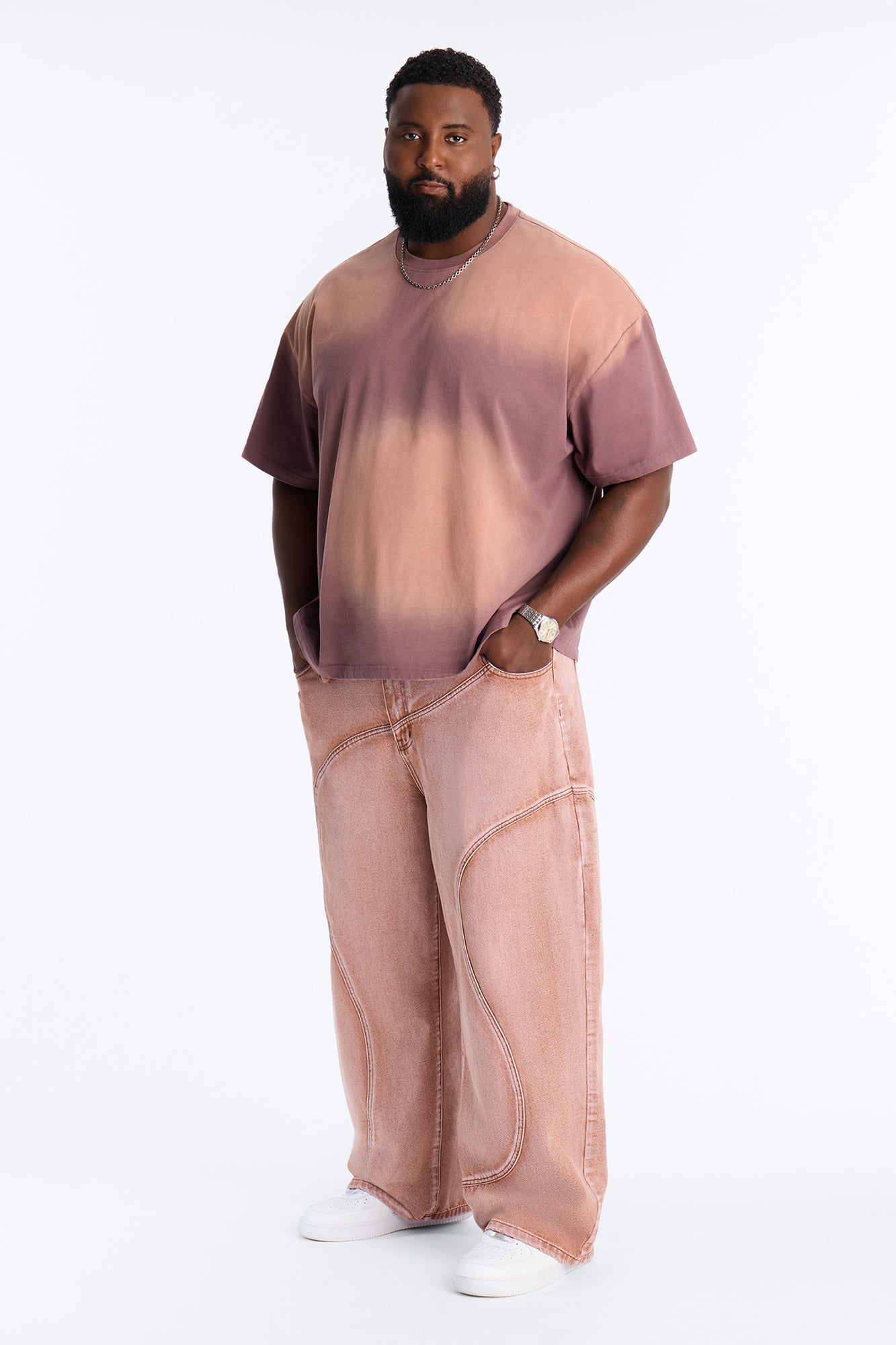 Terra Fade Baggy Jean - Washed Red image 2