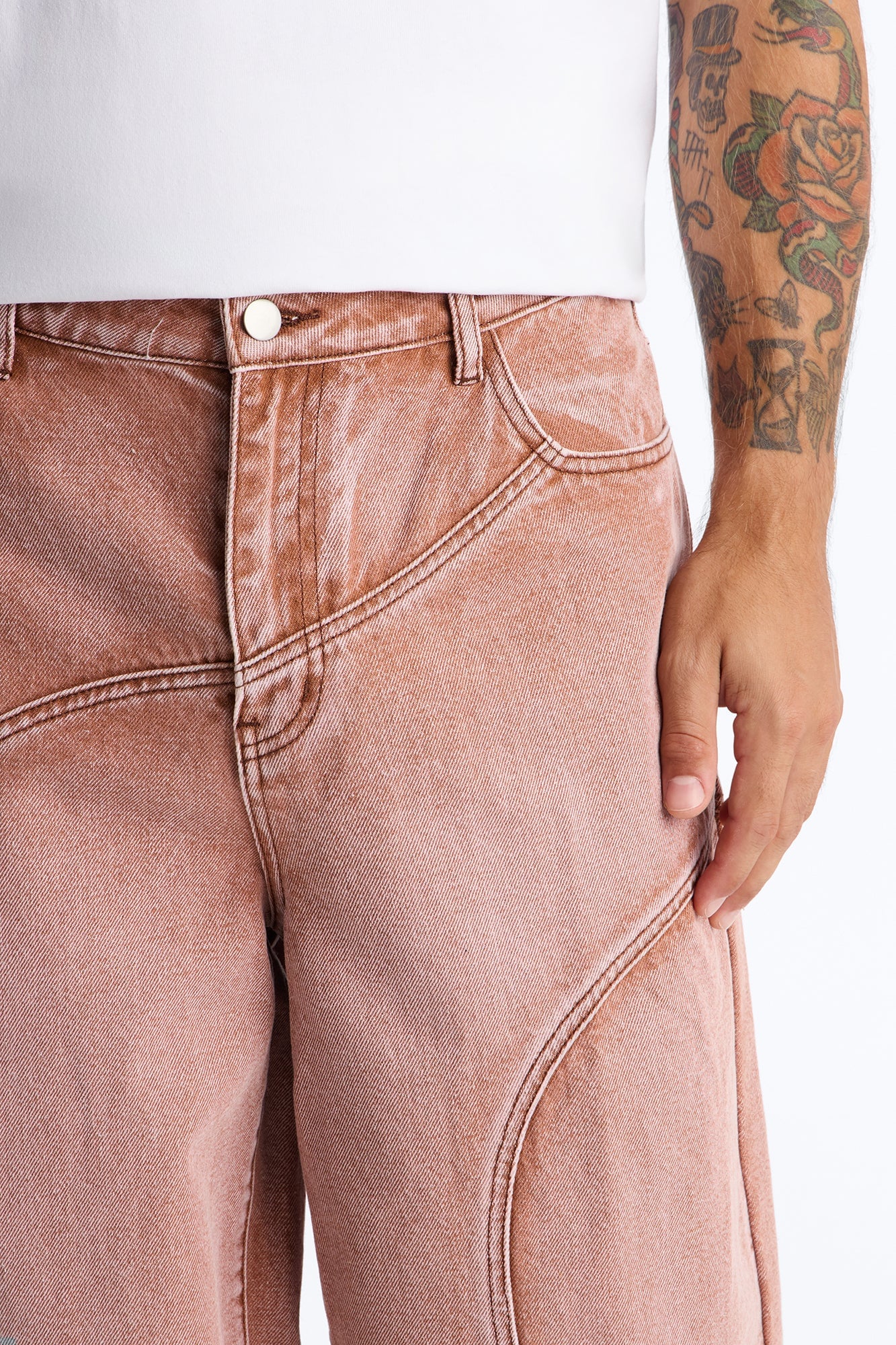 Terra Fade Baggy Jean - Washed Red image 7