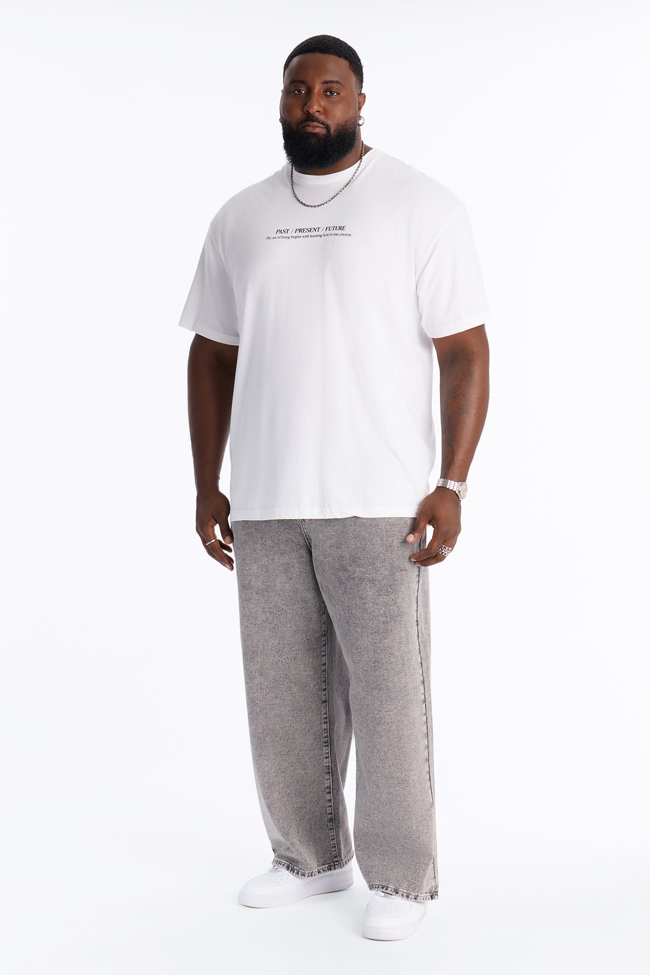All Day Baggy Leg Jean - Washed Grey image 2