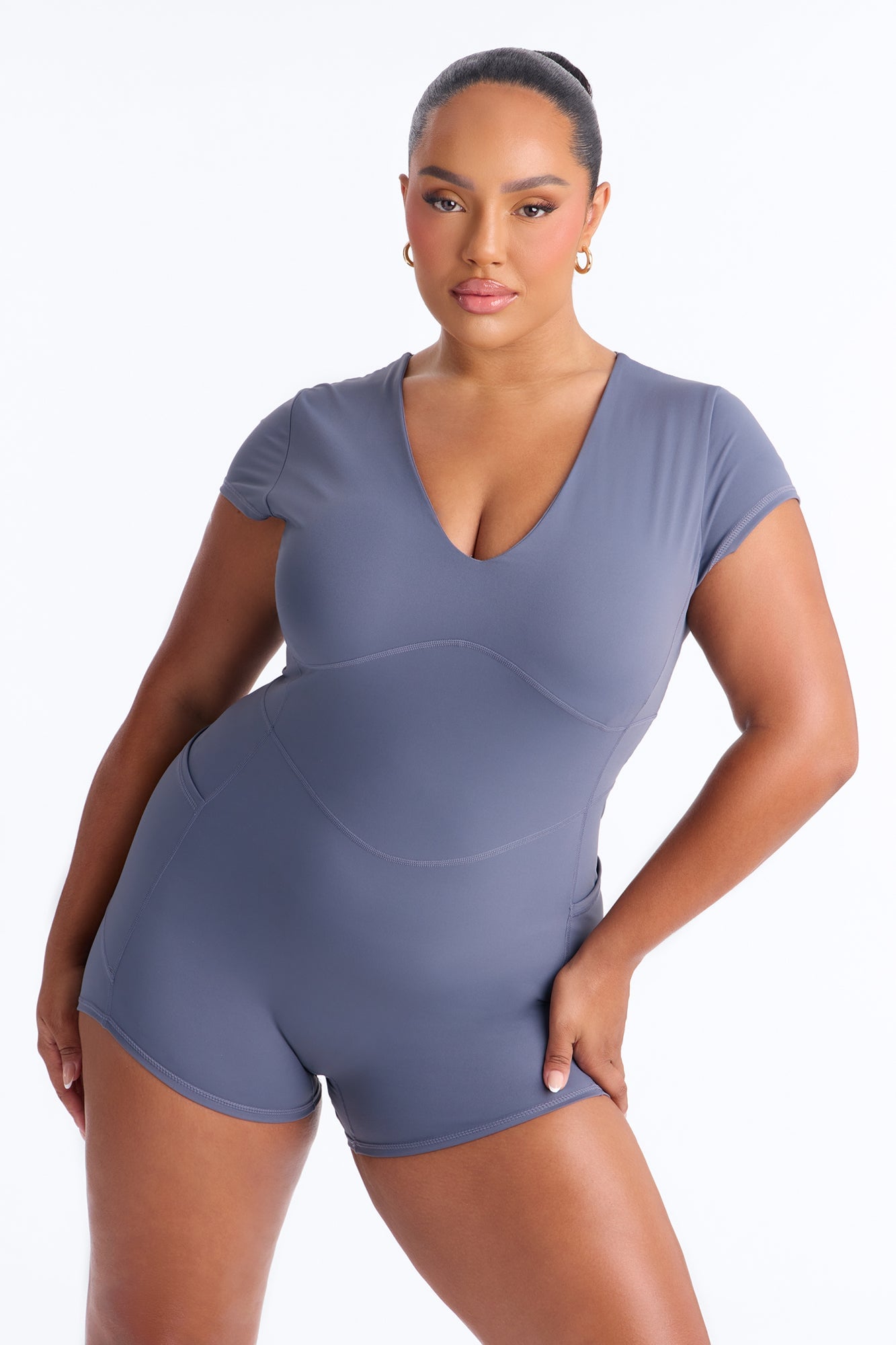 Sweet Sport Short Sleeve Romper - Navy image 1
