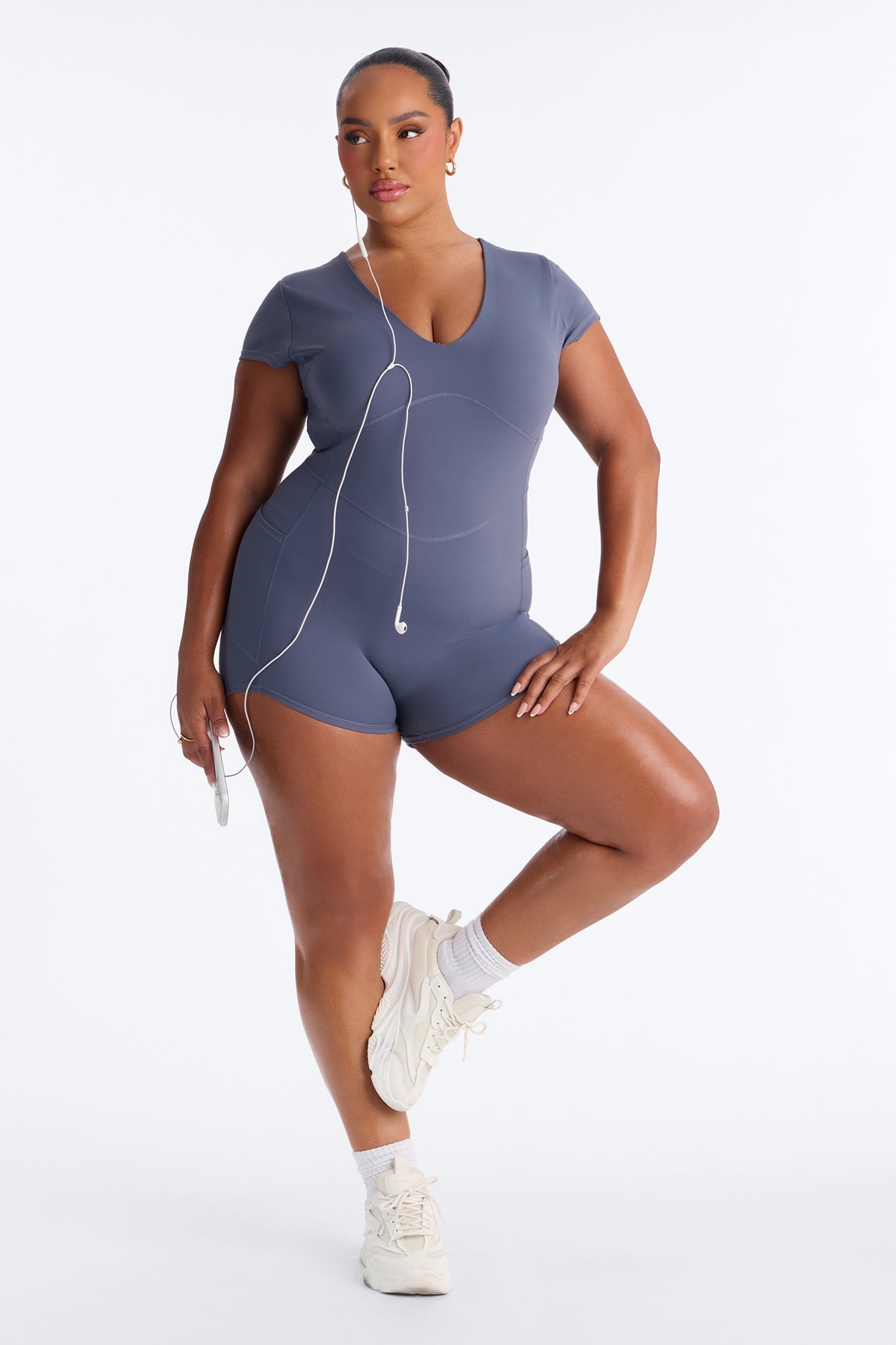 Sweet Sport Short Sleeve Romper - Navy image 2