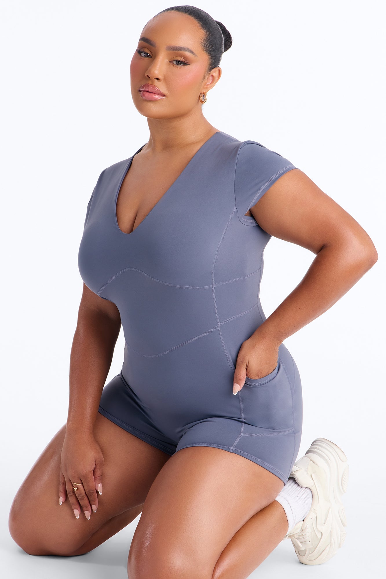 Sweet Sport Short Sleeve Romper - Navy image 5