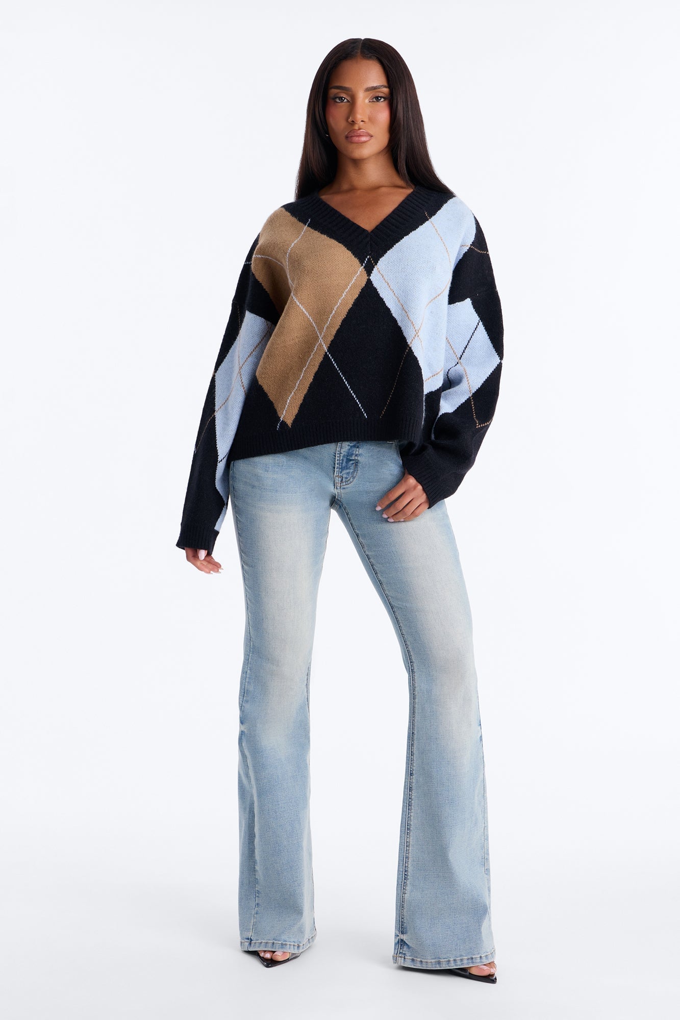 Fresh Breeze Argyle Sweater - Blue/combo image 6