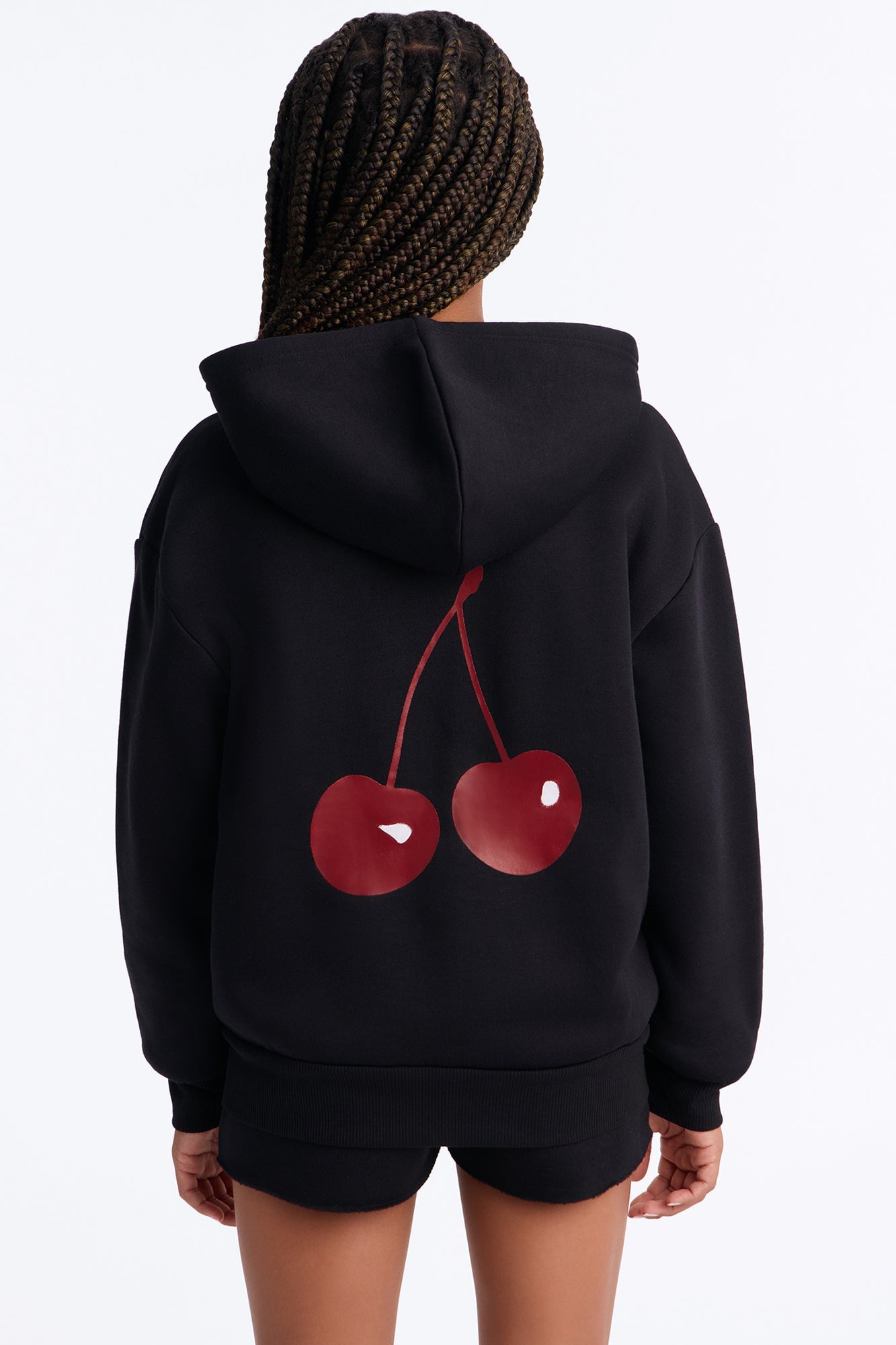 Mini Cherry Taste Fleece Short Set - Black image 3