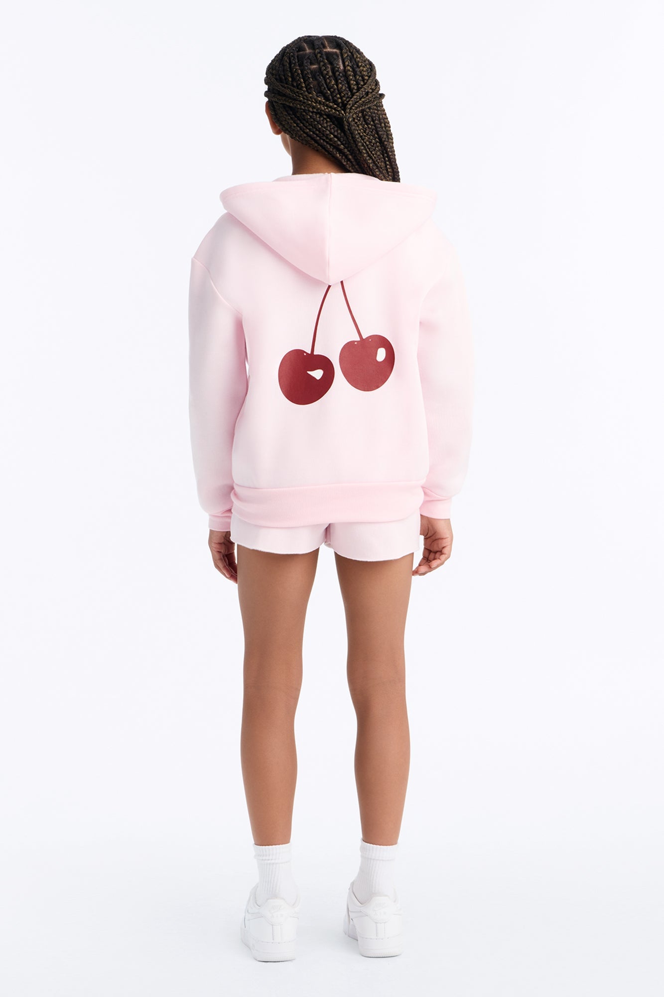 Mini Cherry Taste Fleece Short Set - Pink image 3