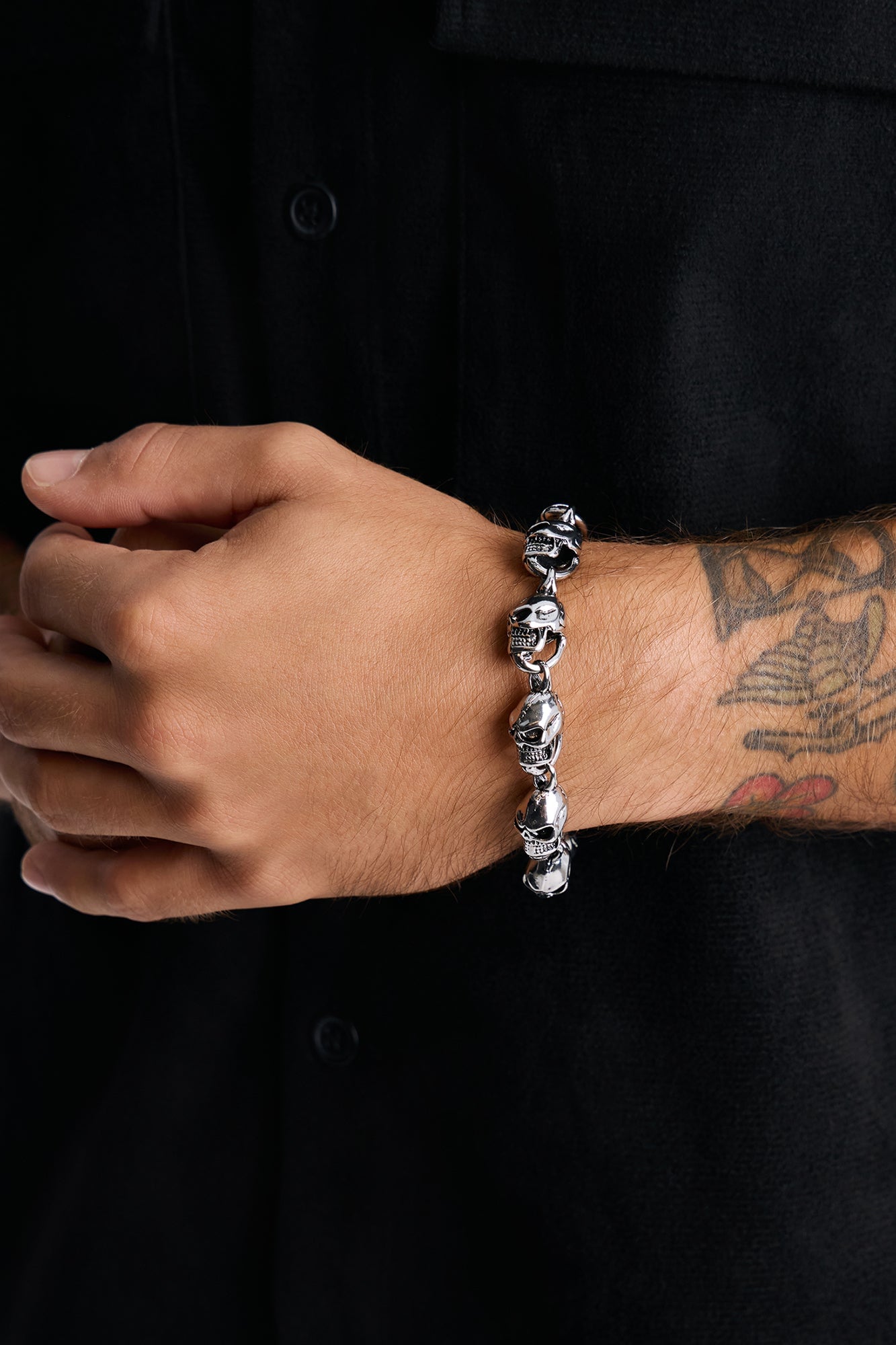 Molten Metal Link Bracelet - Silver image 1