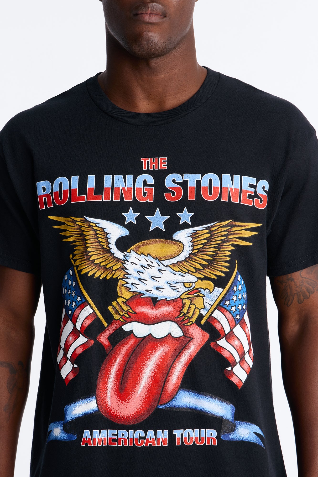 Rolling Stones America Oversized Short Sleeve Tee - Black image 3