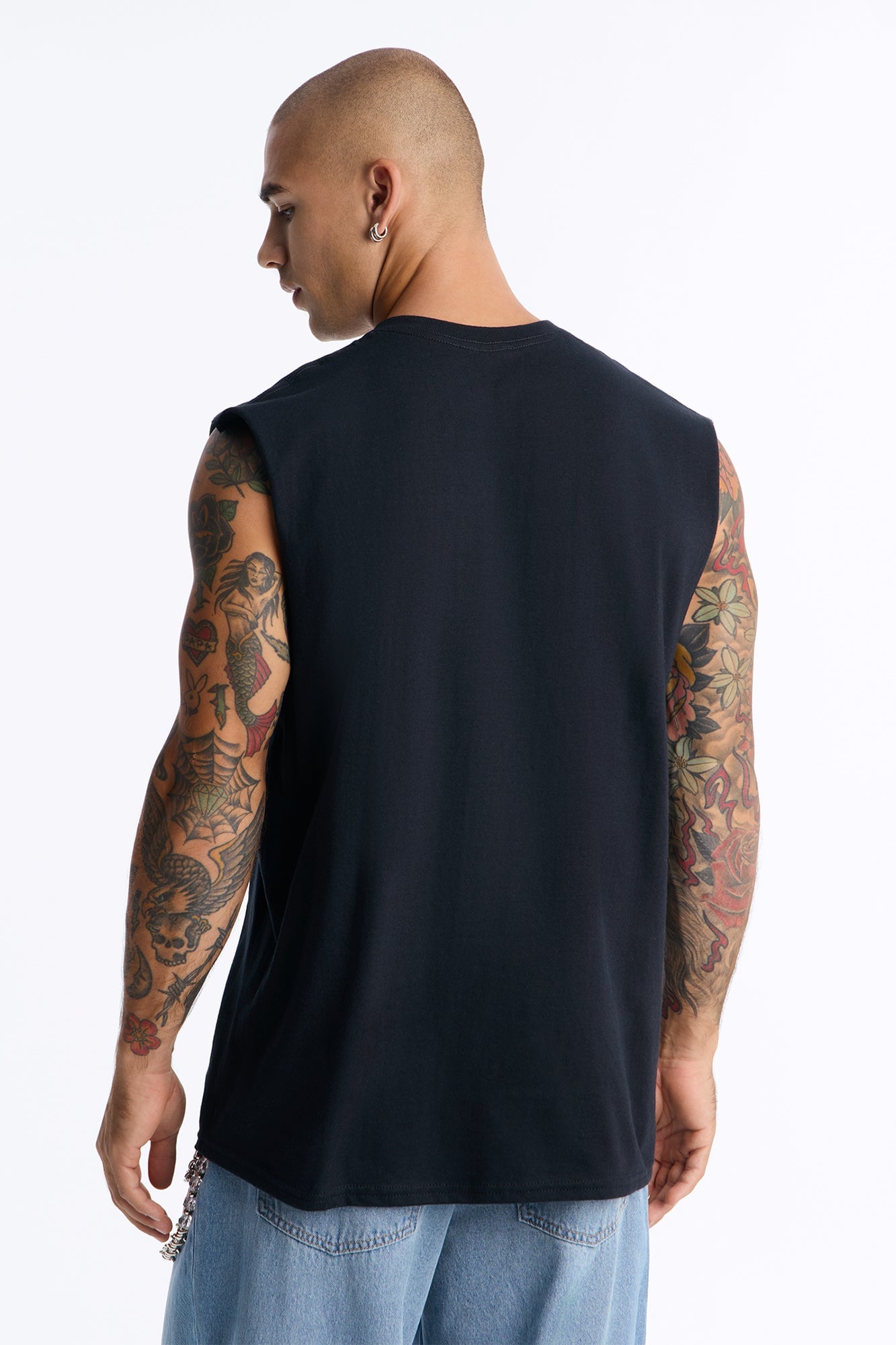 2pac Oversized Muscle Tee - Black image 4
