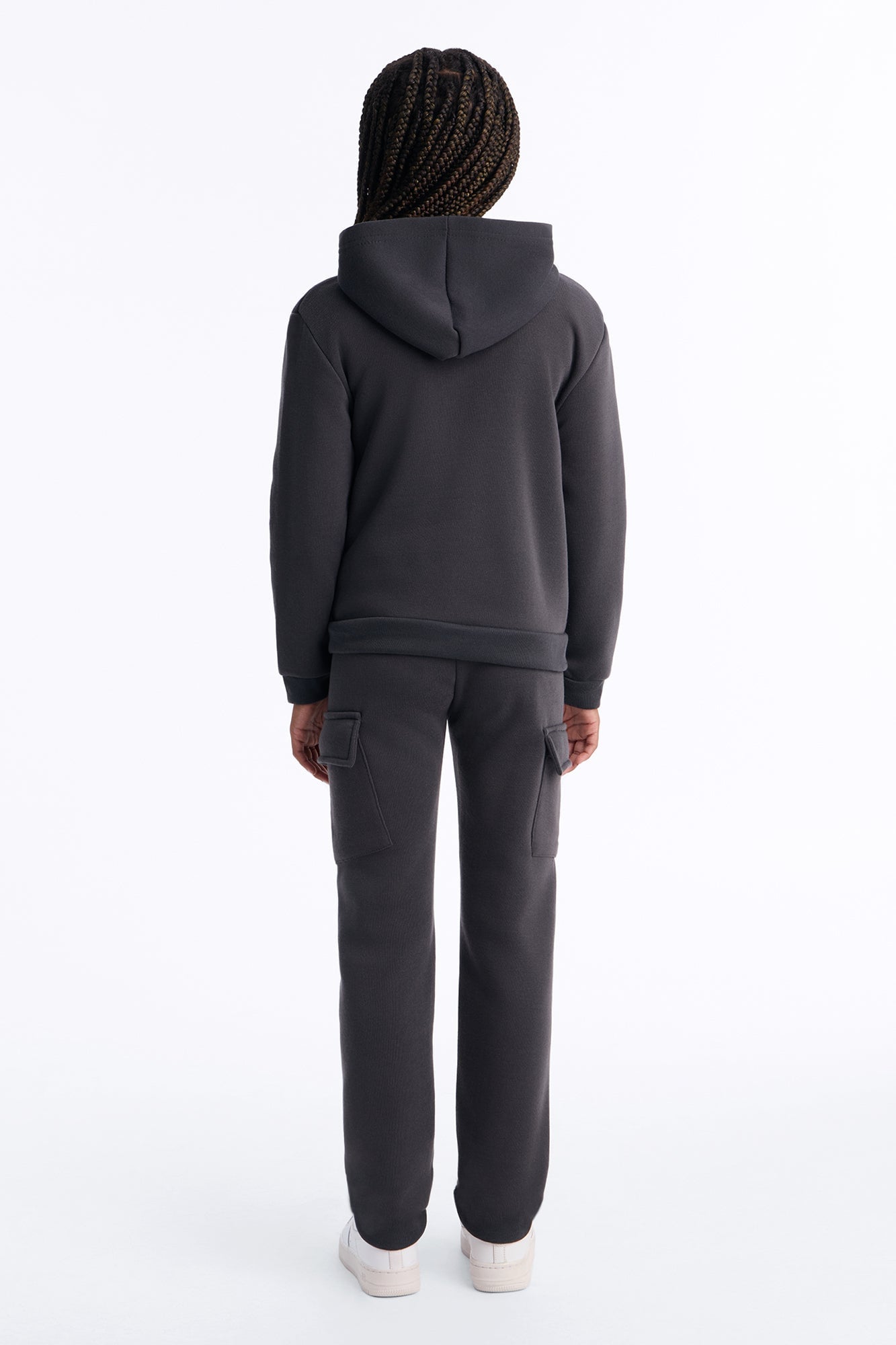 Mini Forever Iconic Fleece Jogger Pant Set - Dark Grey image 3