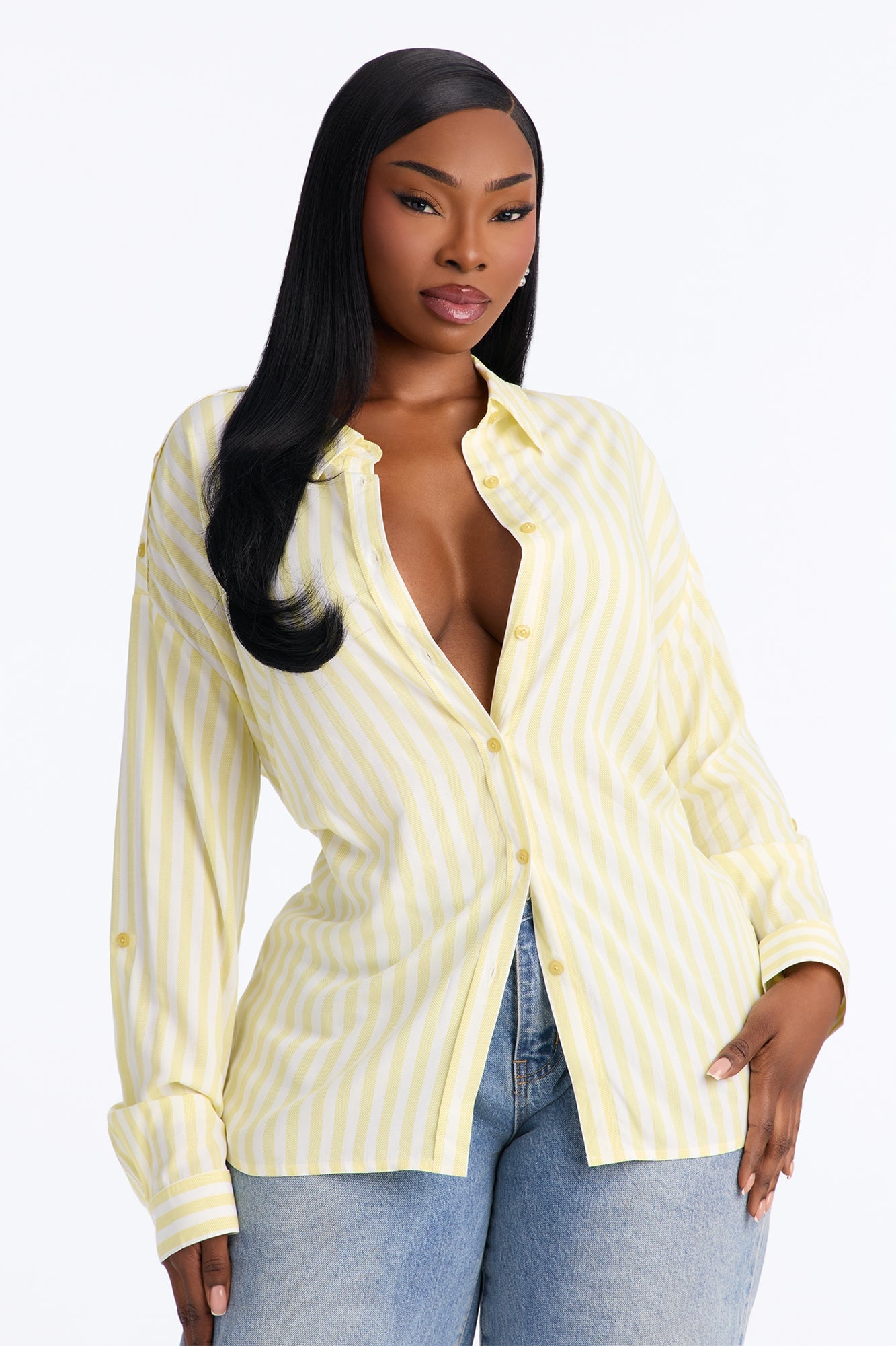 Playin' Games Long Sleeve Top - Yellow/combo image 1