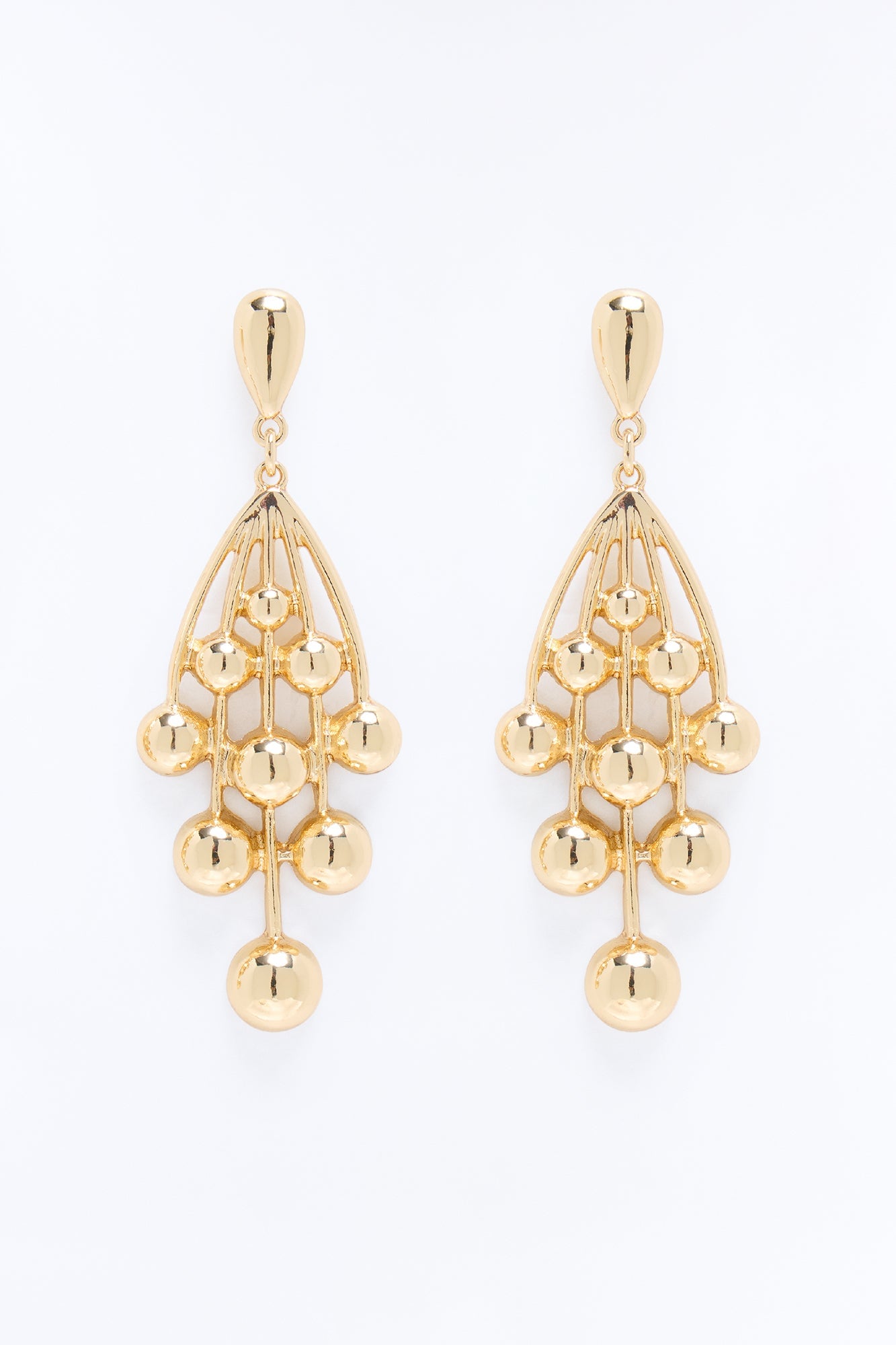 Take Chances Drop Earrings - Gold image 3