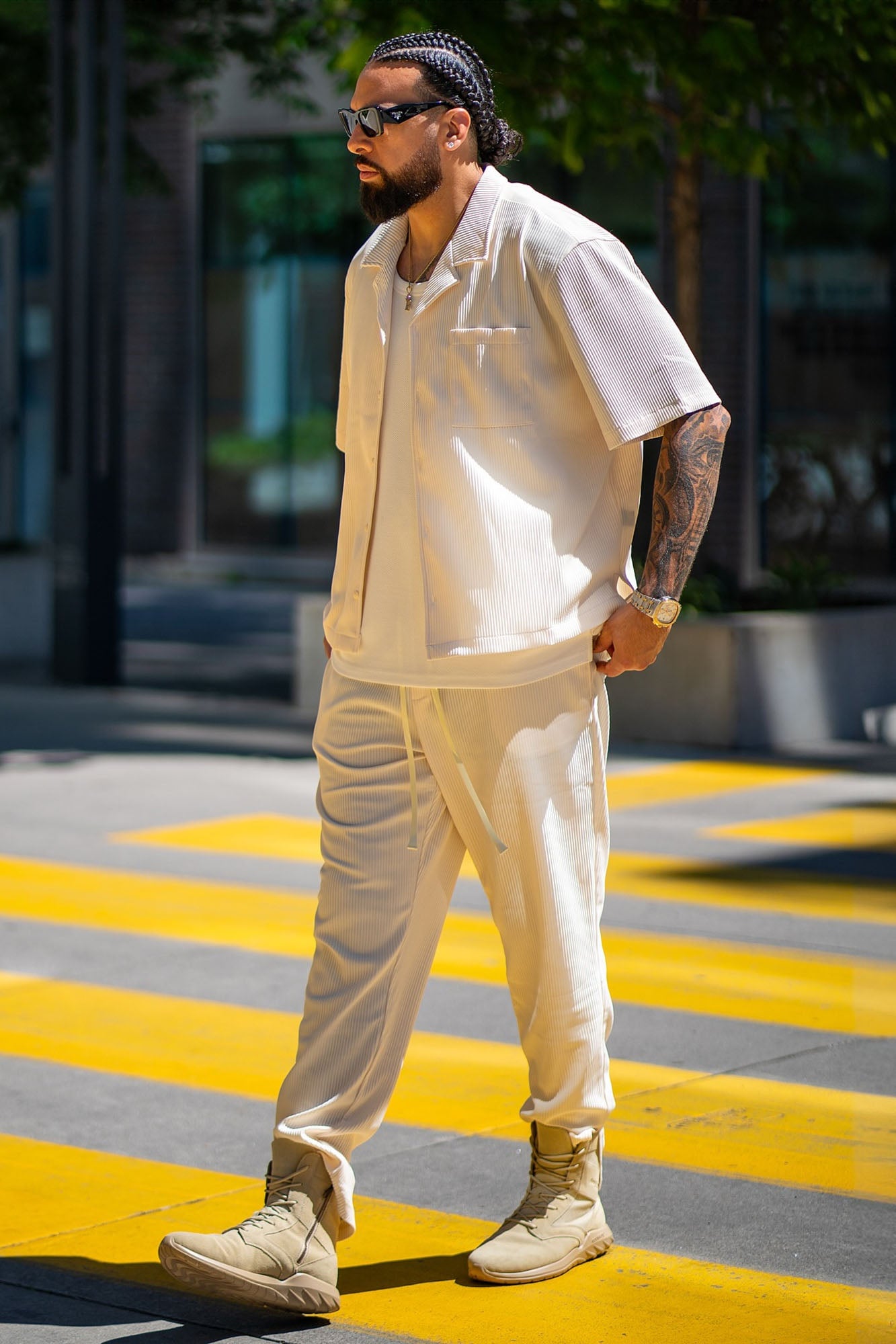 Show Up Slim Slit Pants - Off White image 12