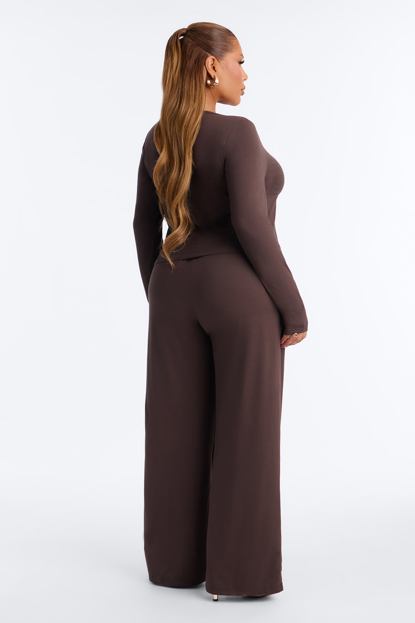 Lazy Morning Pant Set - Chocolate image 3
