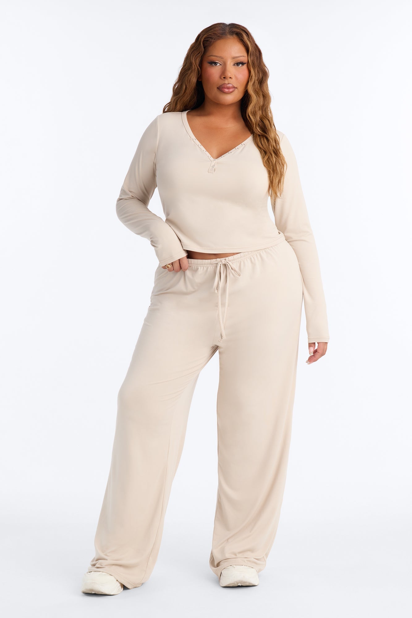 Lazy Morning Pant Set - Oatmeal image 1