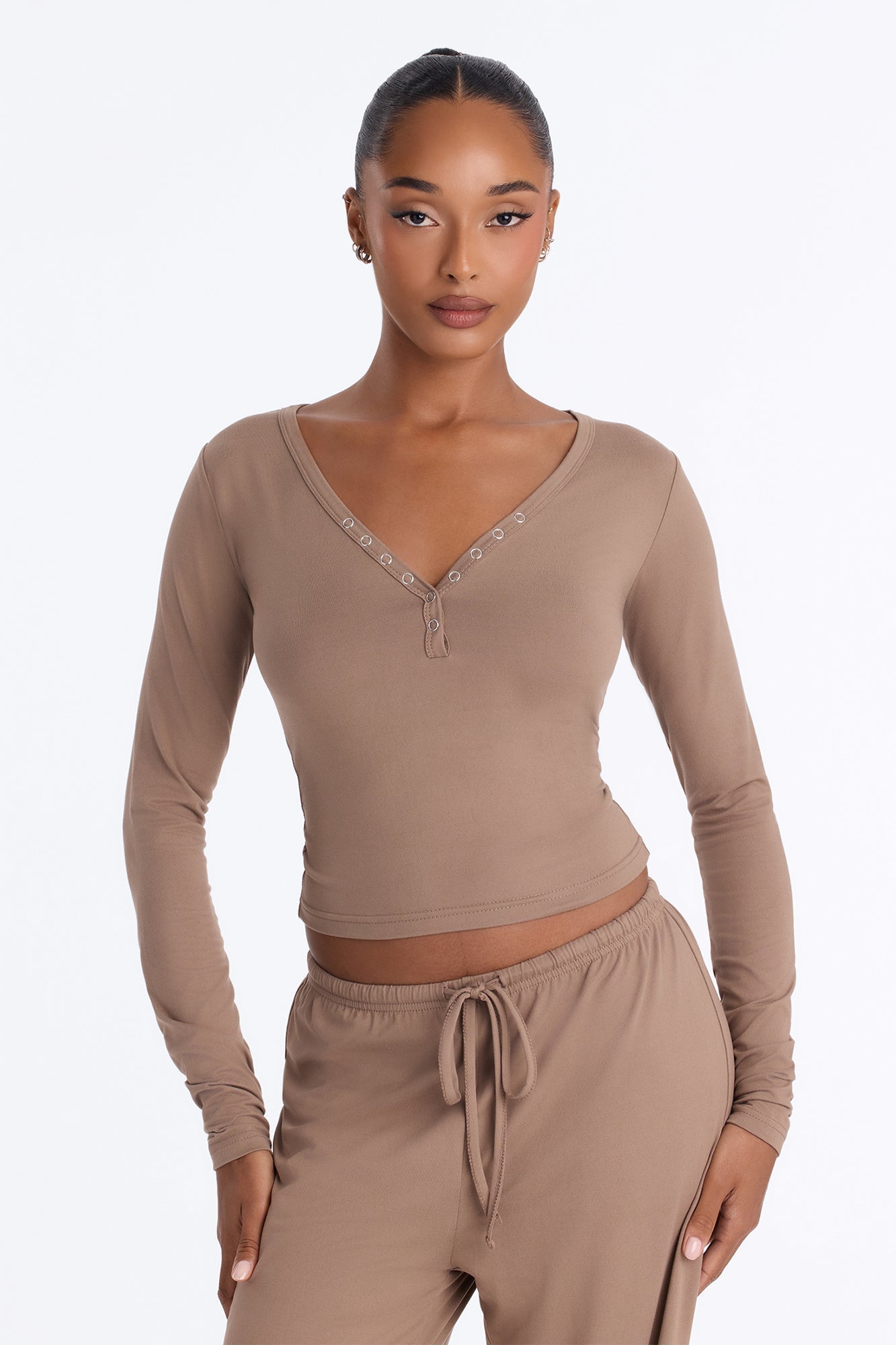 Lazy Morning Pant Set - Taupe image 6