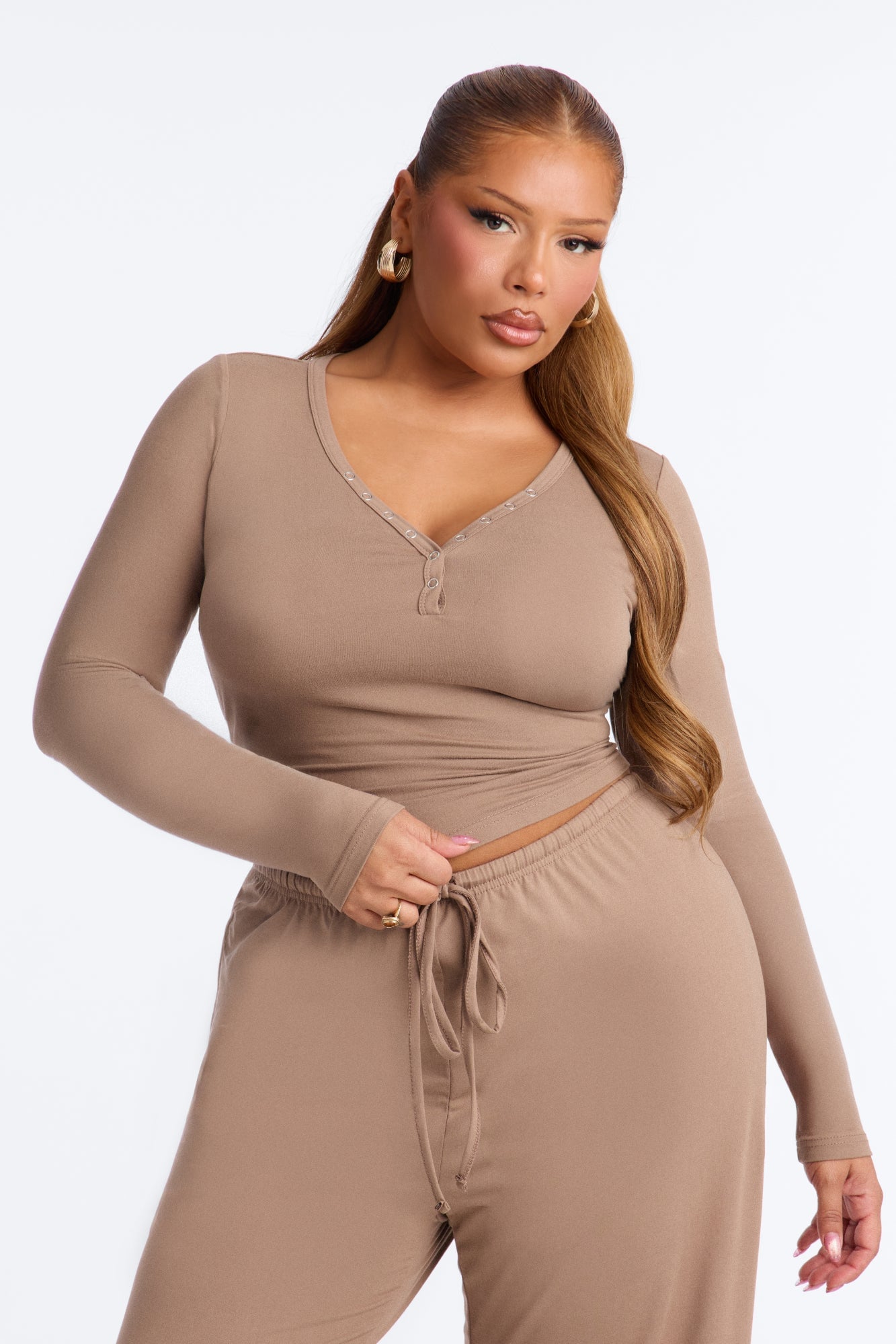 Lazy Morning Pant Set - Taupe image 2