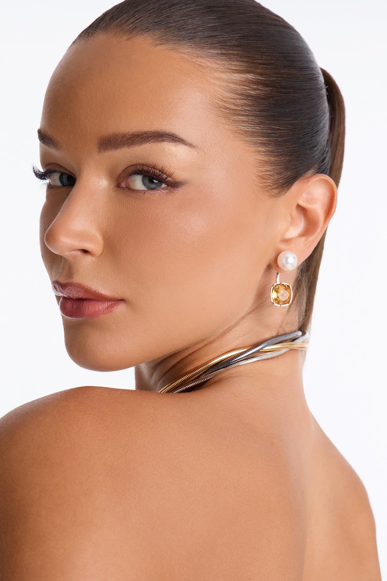Sweet Pearl Drop Earrings - Gold/combo image 2