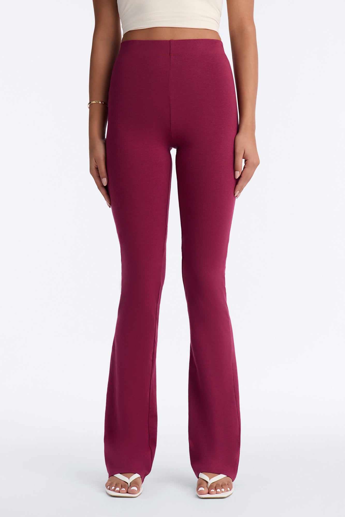 Tall Adriana Flare Pant - Burgundy image 6