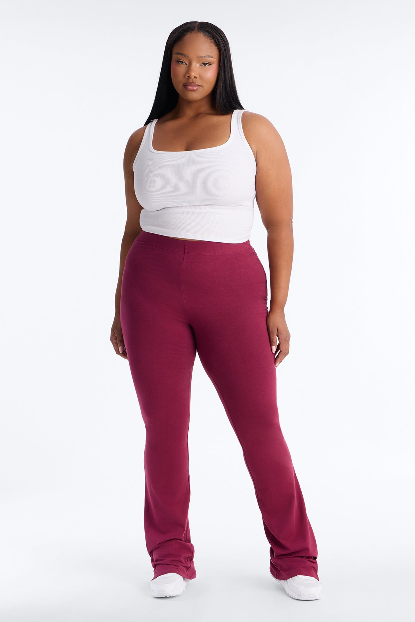 Tall Adriana Flare Pant - Burgundy image 1