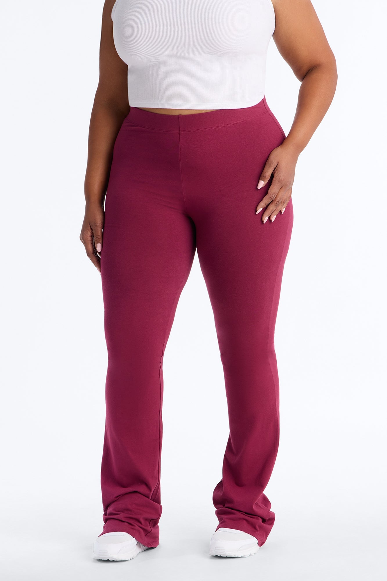 Tall Adriana Flare Pant - Burgundy image 2