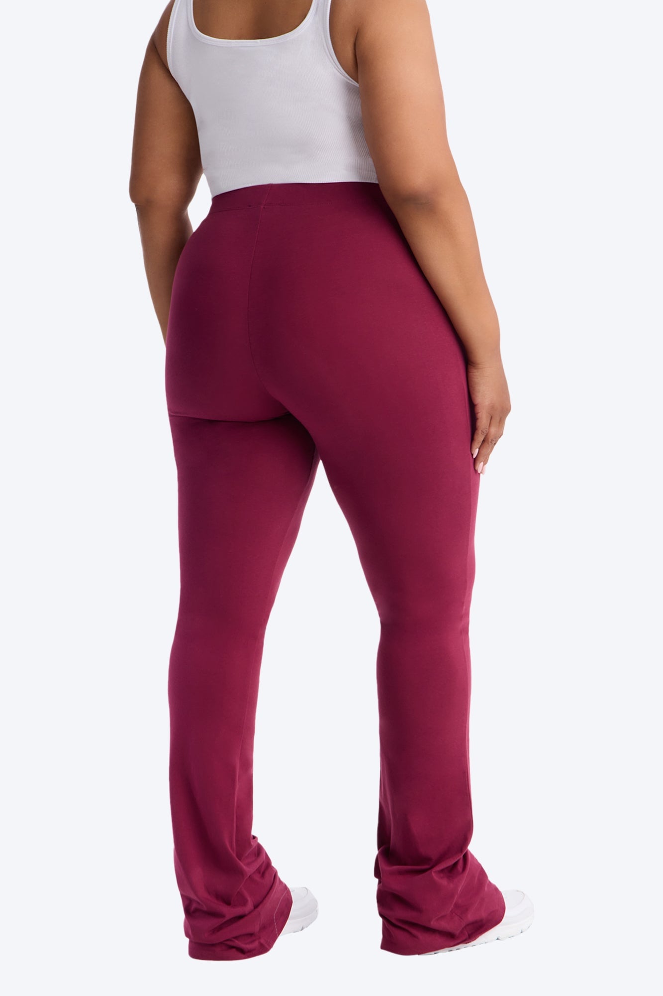 Tall Adriana Flare Pant - Burgundy image 3