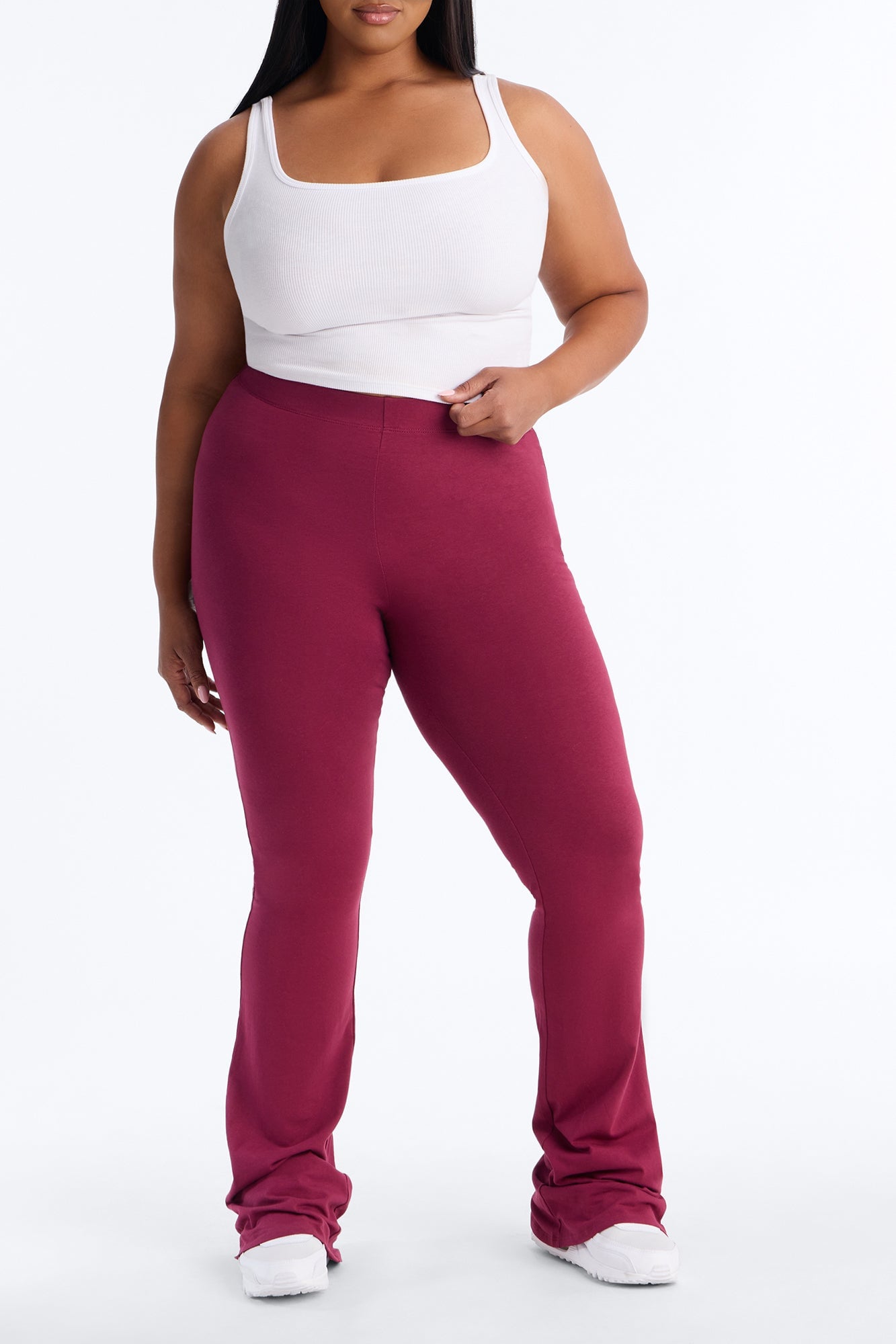 Tall Adriana Flare Pant - Burgundy image 4
