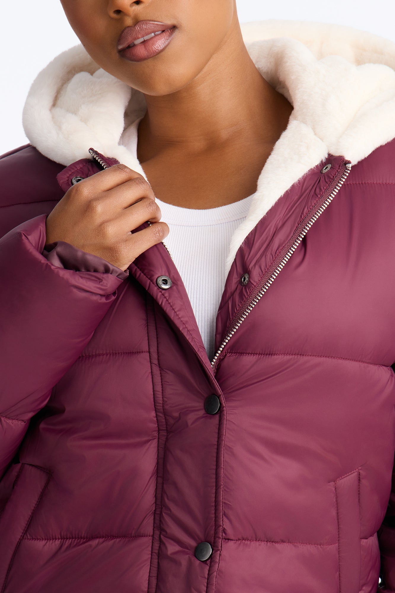 Cozied Up Jacket - Burgundy image 4