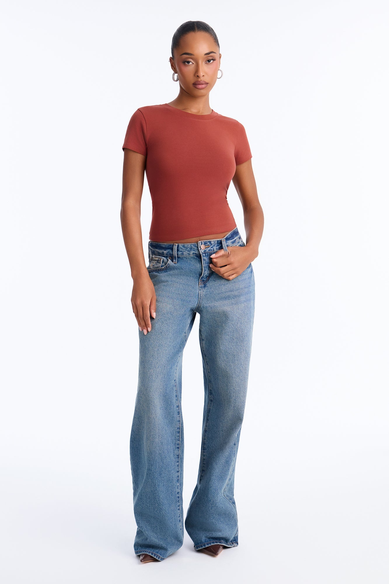 Alyssa Crew Neck Top - Spice image 6