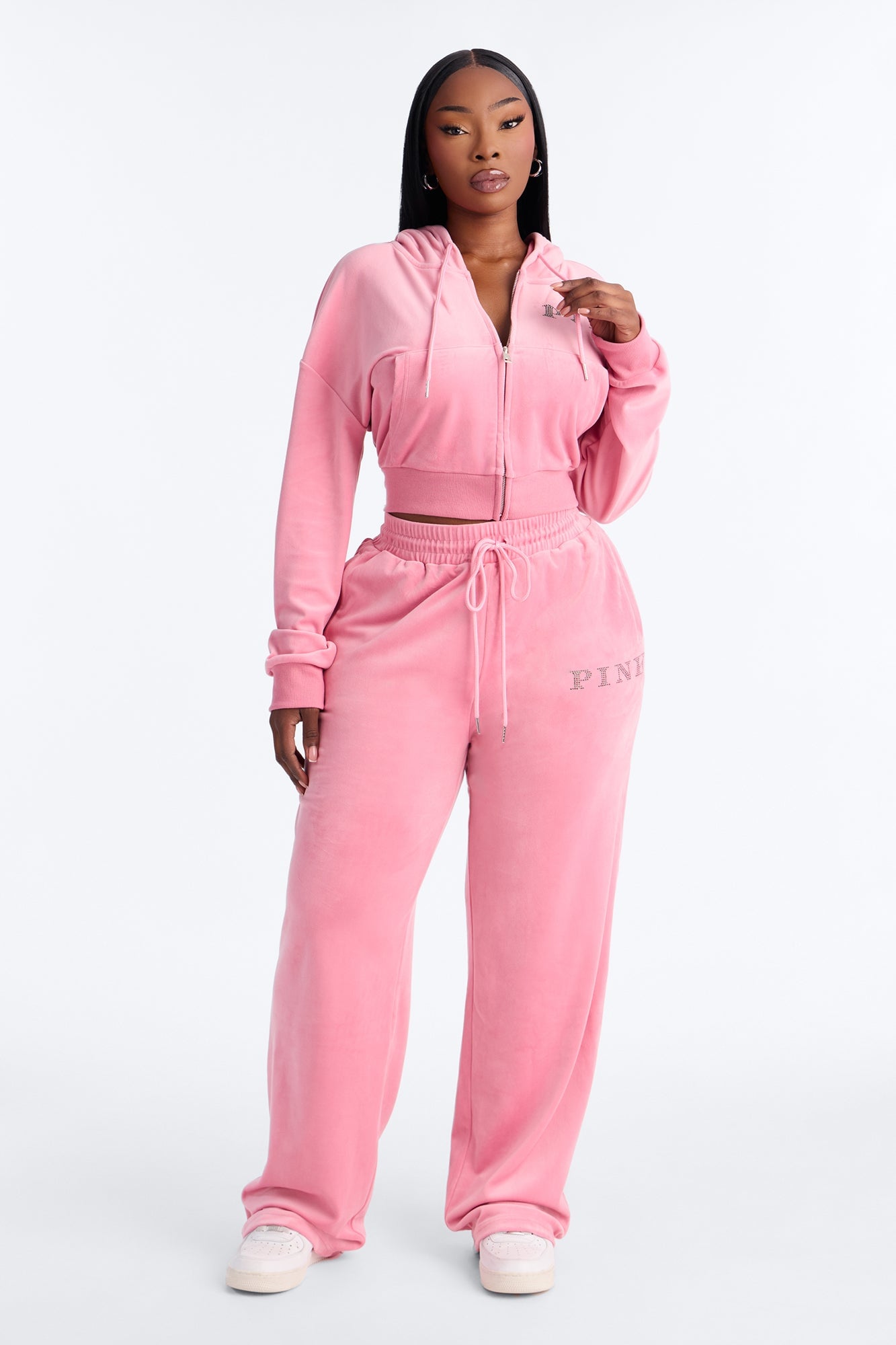 PINK London That Girl Zip-Up Sweatshirt - Pink image 2
