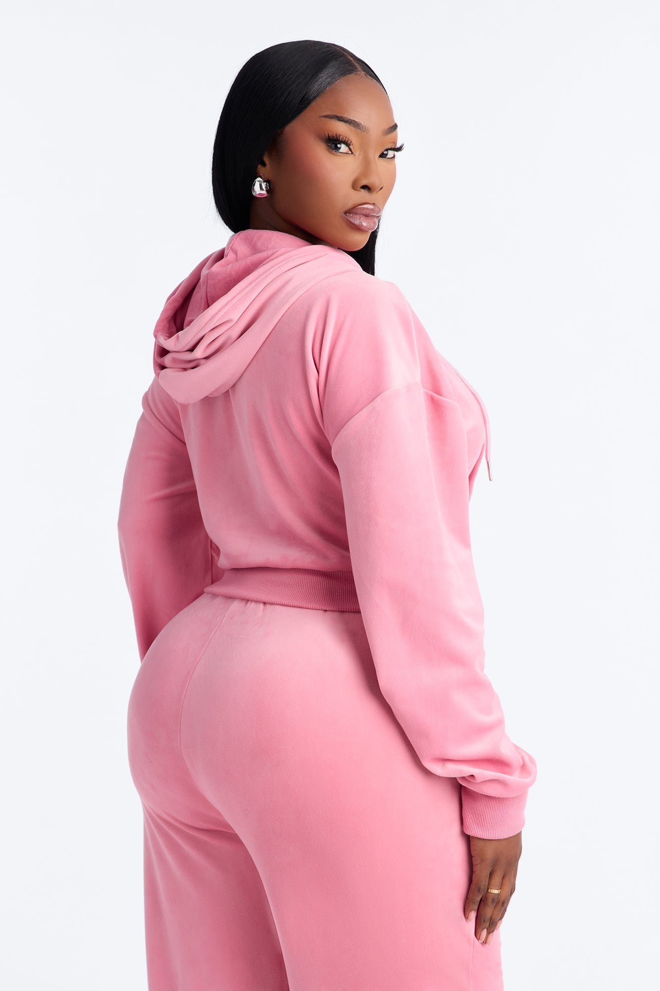 PINK London That Girl Zip-Up Sweatshirt - Pink image 3