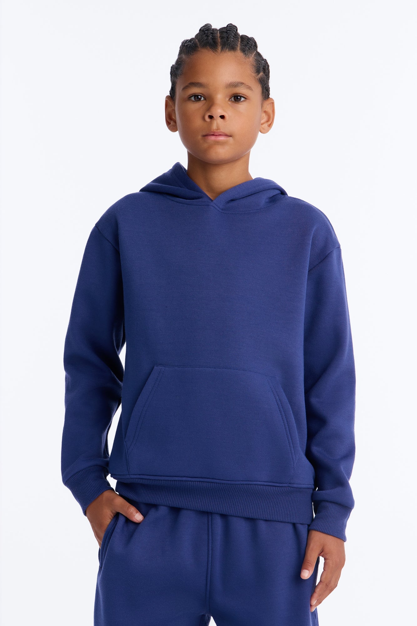 Mini Figure It Out Fleece Jogger Pant Set - Navy image 2
