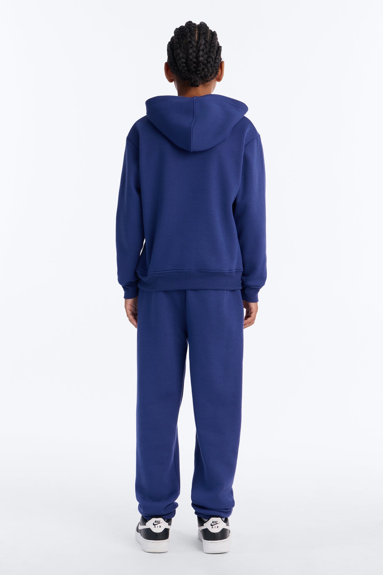 Mini Figure It Out Fleece Jogger Pant Set - Navy image 3