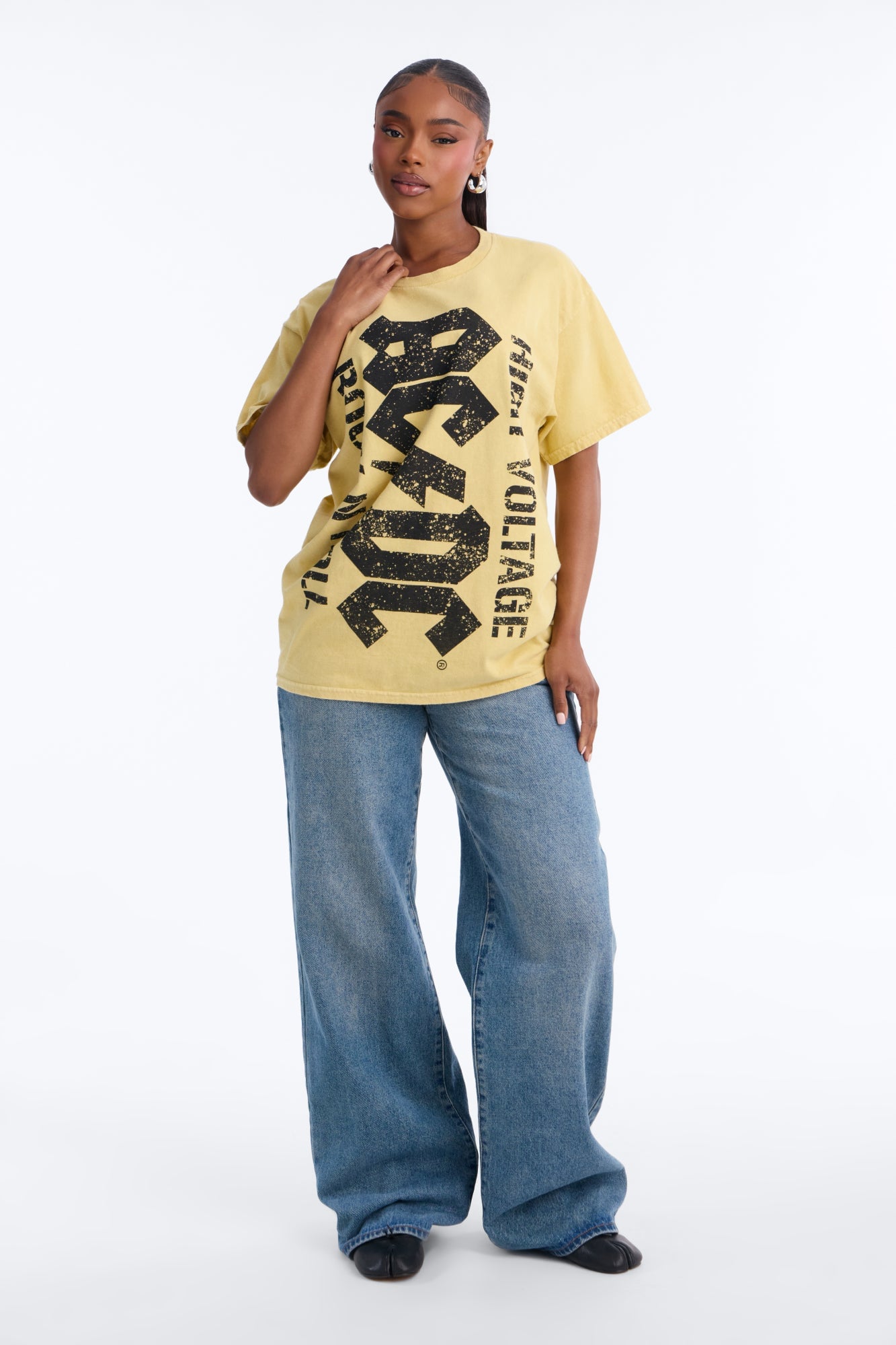 High Voltage ACDC Tshirt - Yellow image 6